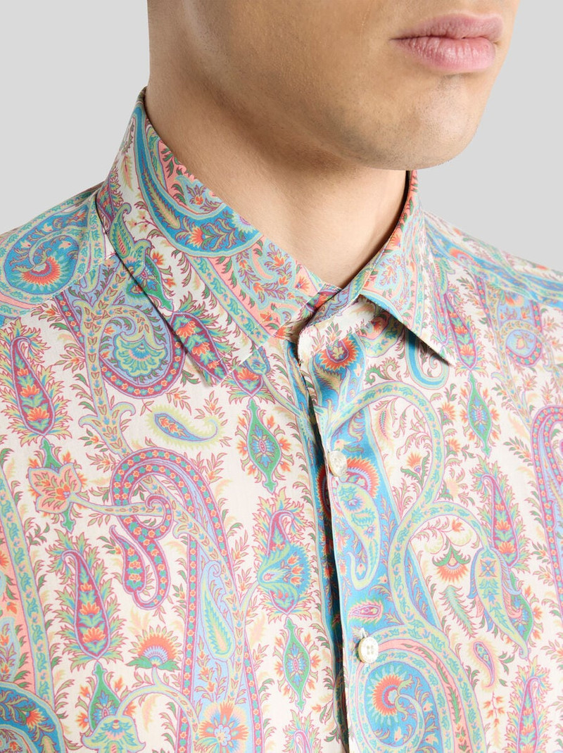 Etro SHIRT IN COTTON MUSLIN WITH PAISLEY FOLIAGE MOTIF outlook