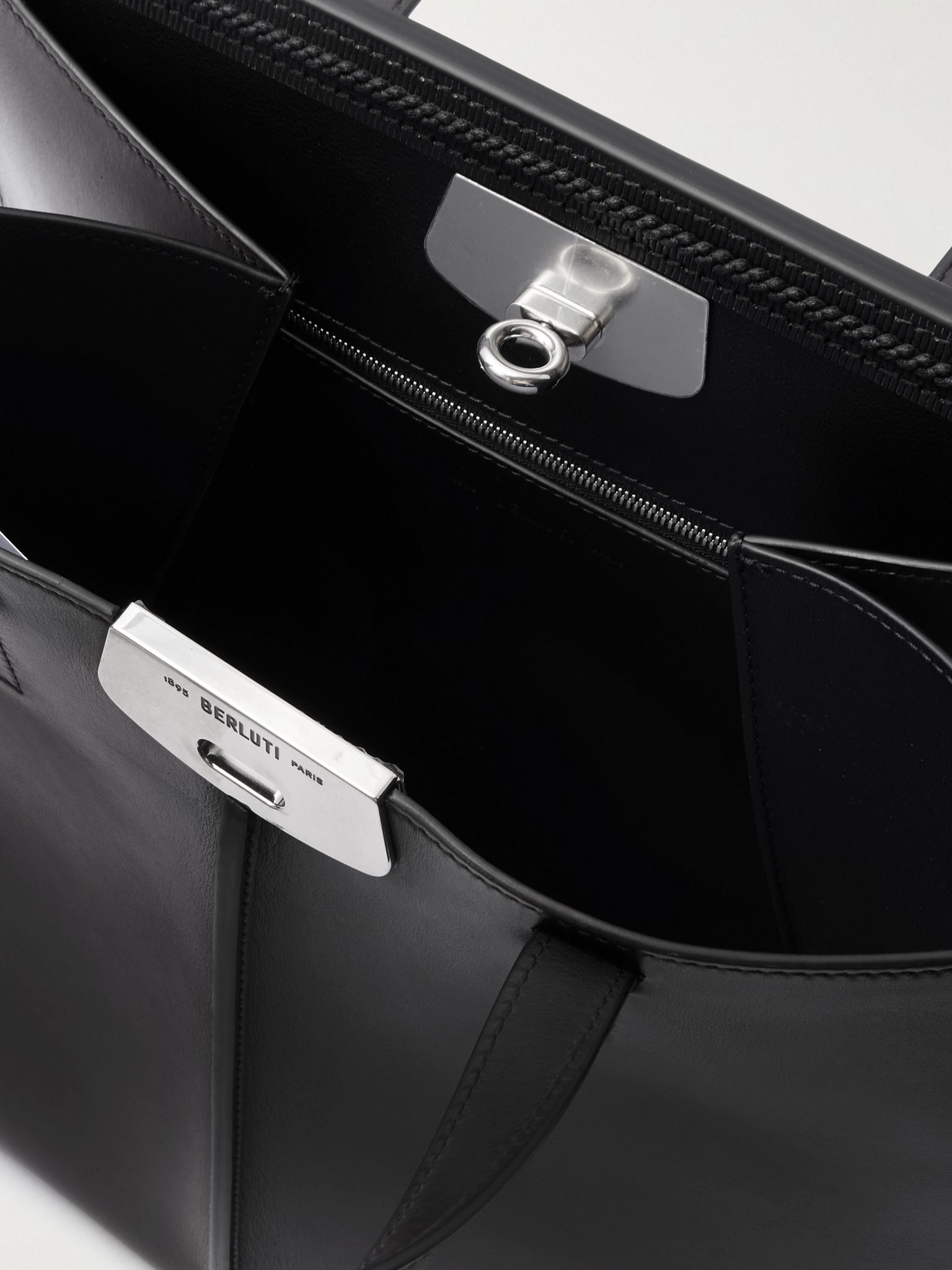 Venezia Leather Tote Bag Black - 5