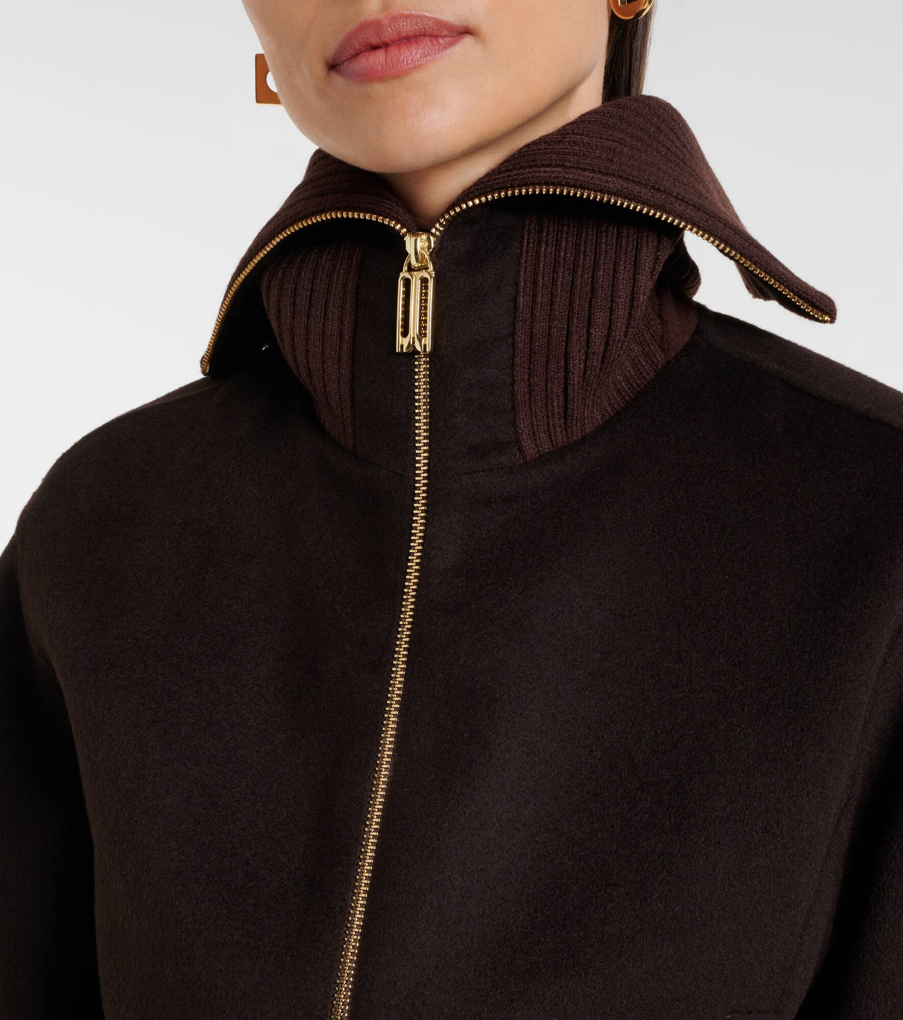 Wool and cashmere bomber jacket - 4