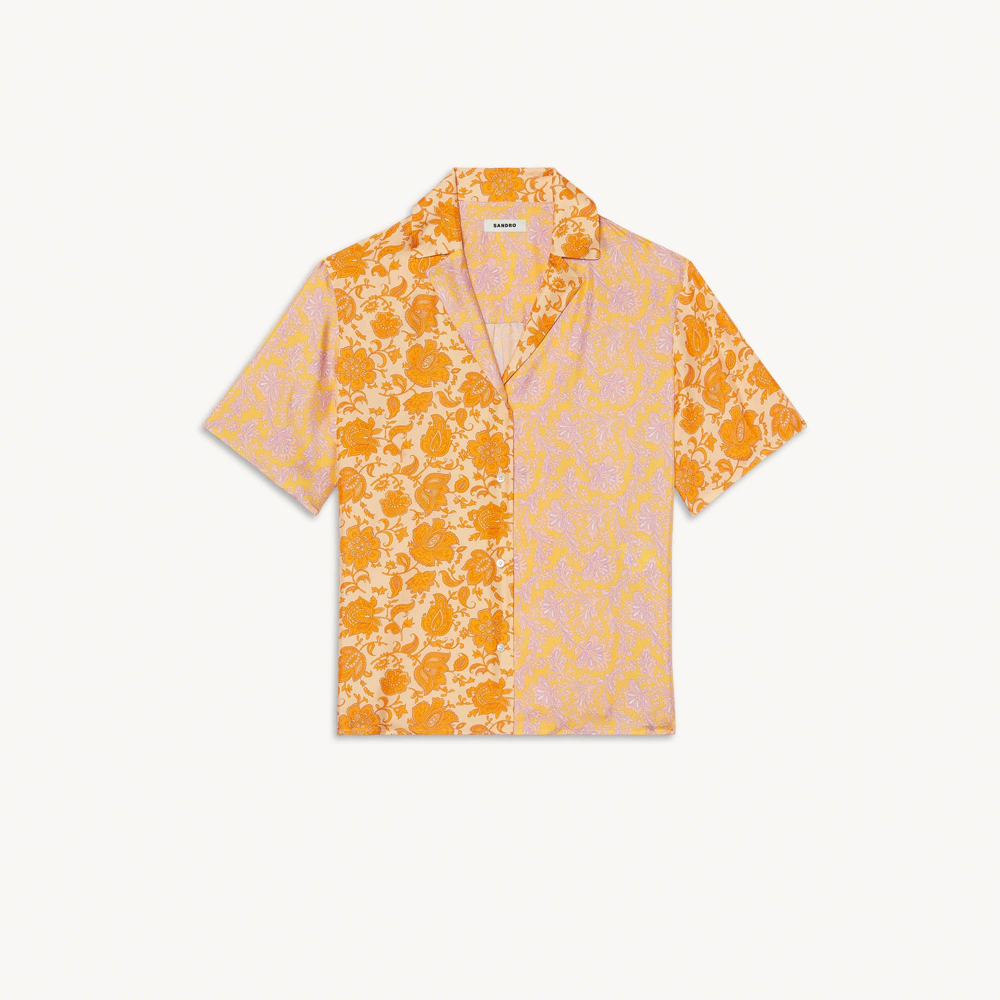 Floaty shirt with Folk Flower print - 1