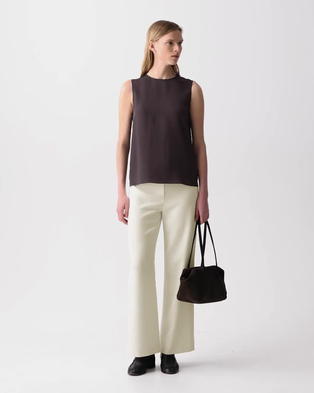 Wide-Leg Pull-On Pant in Admiral Crepe - 7