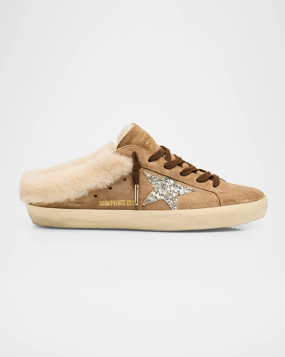 Super-Star Sabot Suede Shearling-Lined Slide Sneakers - 1