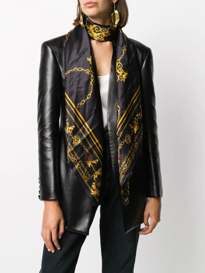 VERSACE JEANS COUTURE chain-print silk scarf outlook