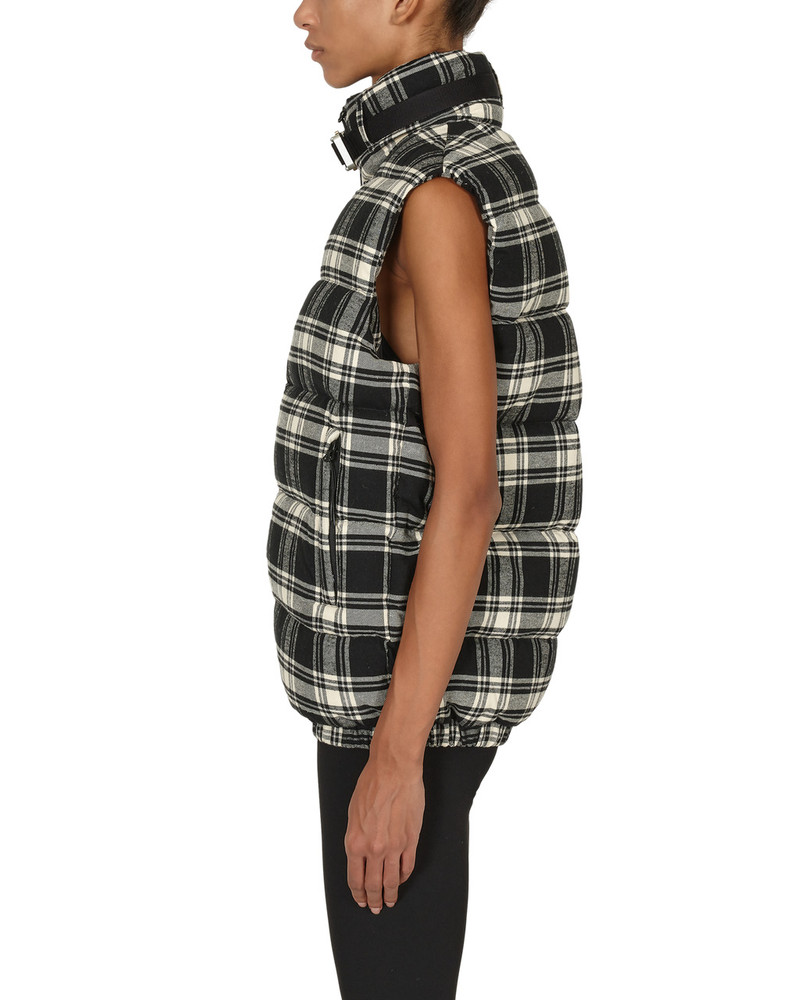 PUFFER VEST W SILVER BUCKLE 8