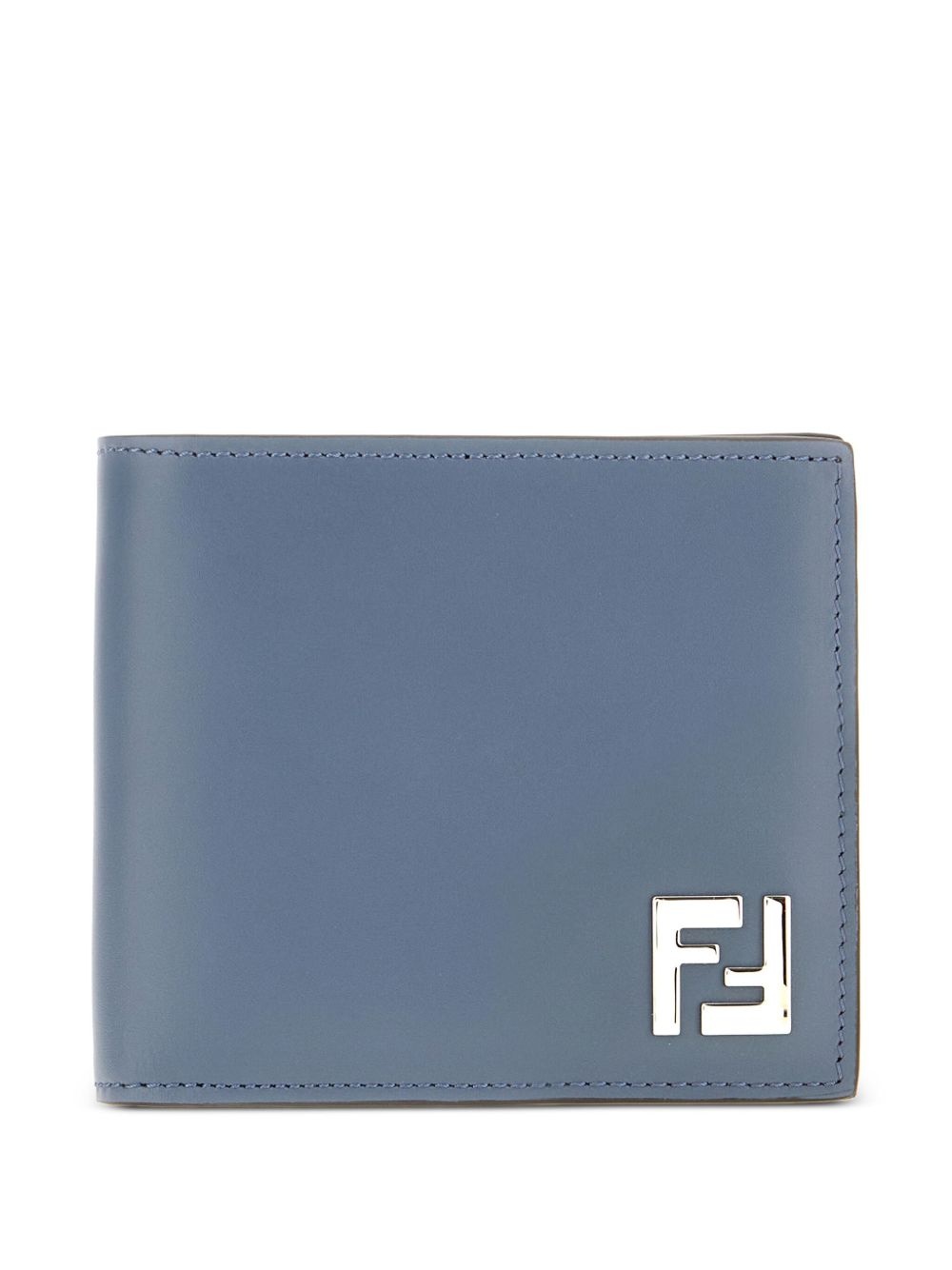 logo-plaque leather wallet - 2