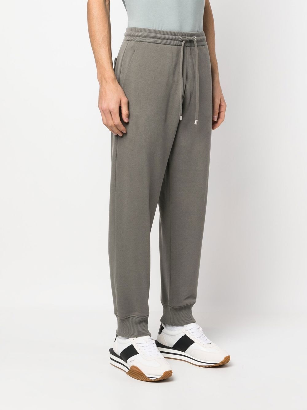 drawstring wool track pants - 3