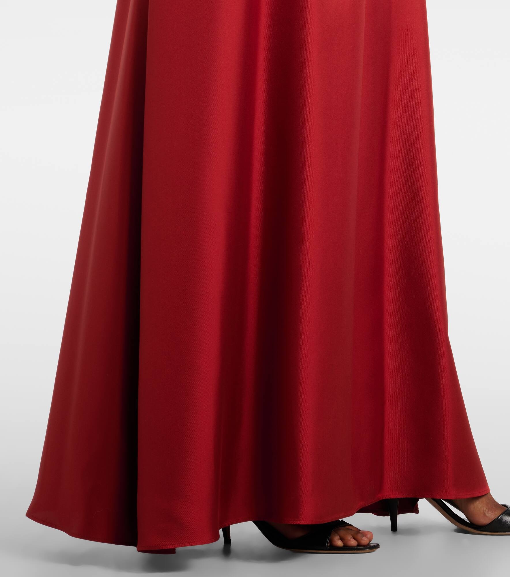 Edda pleated strapless silk maxi dress - 6