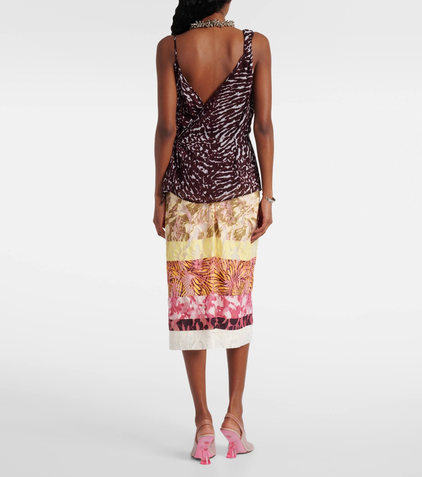 Printed ruffled top - 3