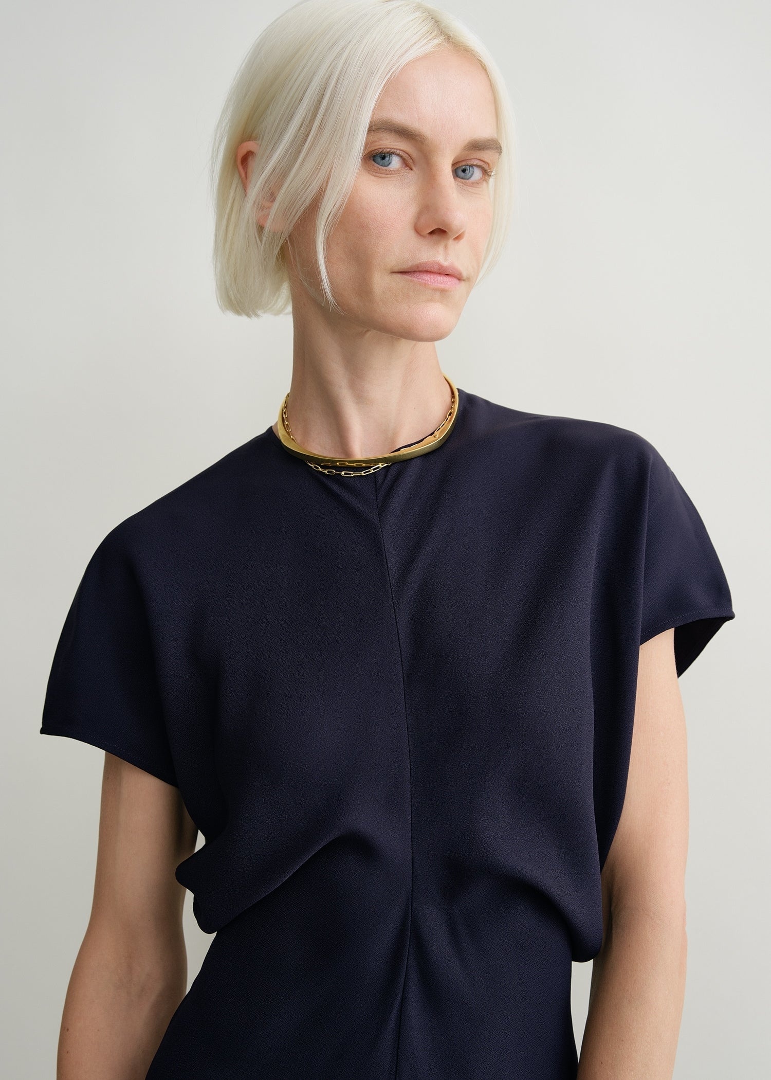 Slouch waist dress navy - 5