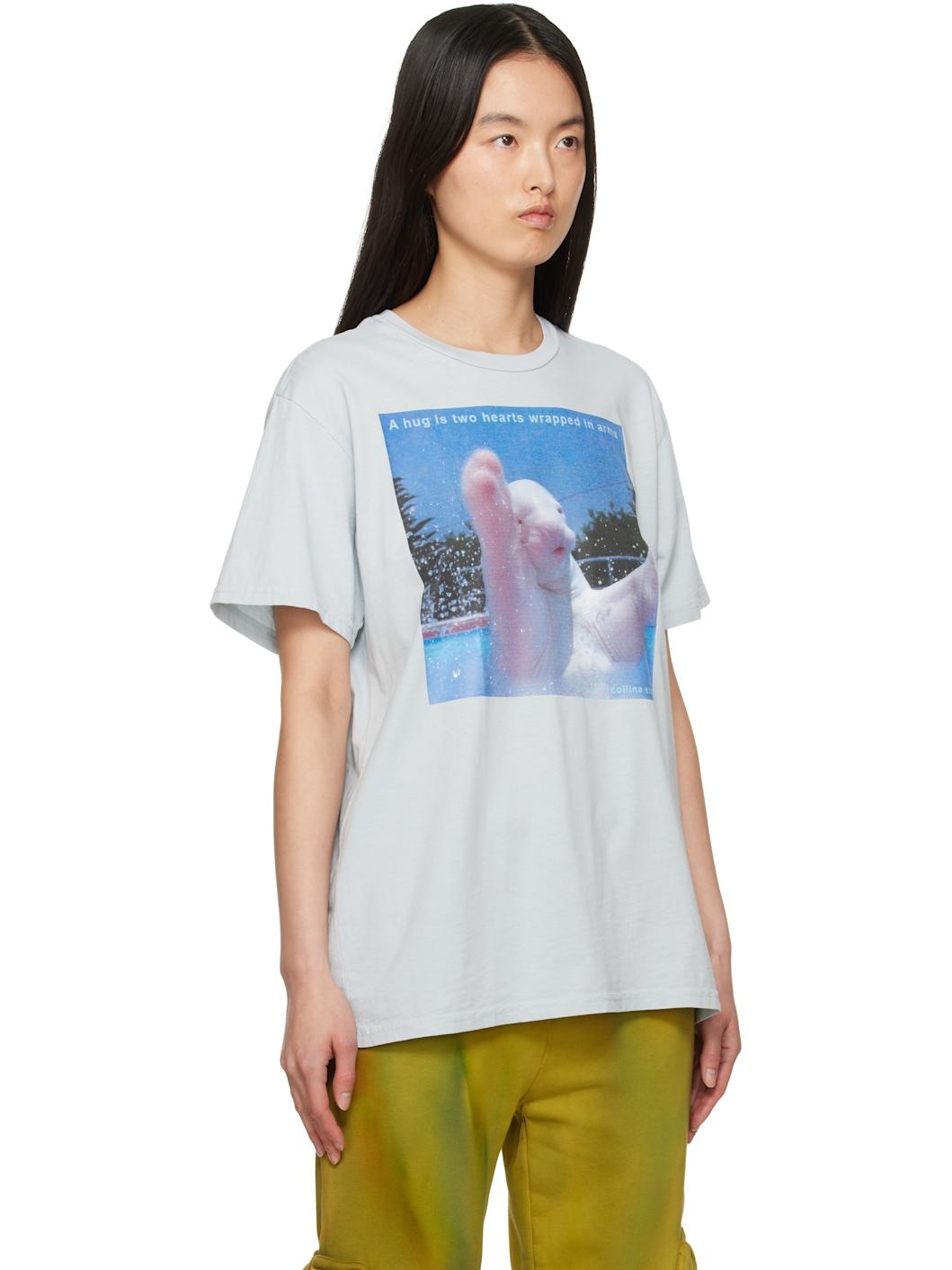 Blue 'A Hug' Graphic T-shirt - 2