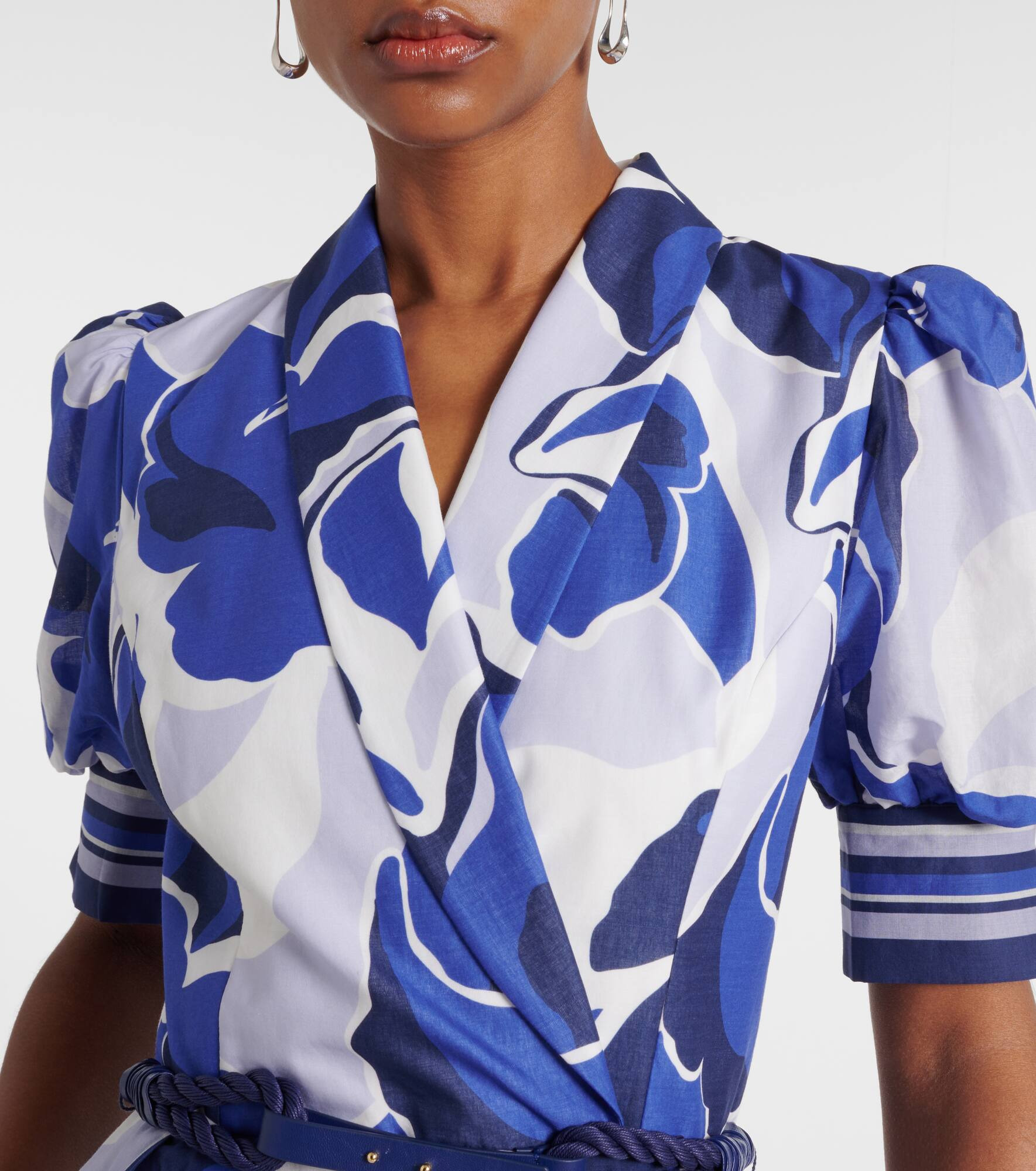 Paros floral cotton midi dress - 4