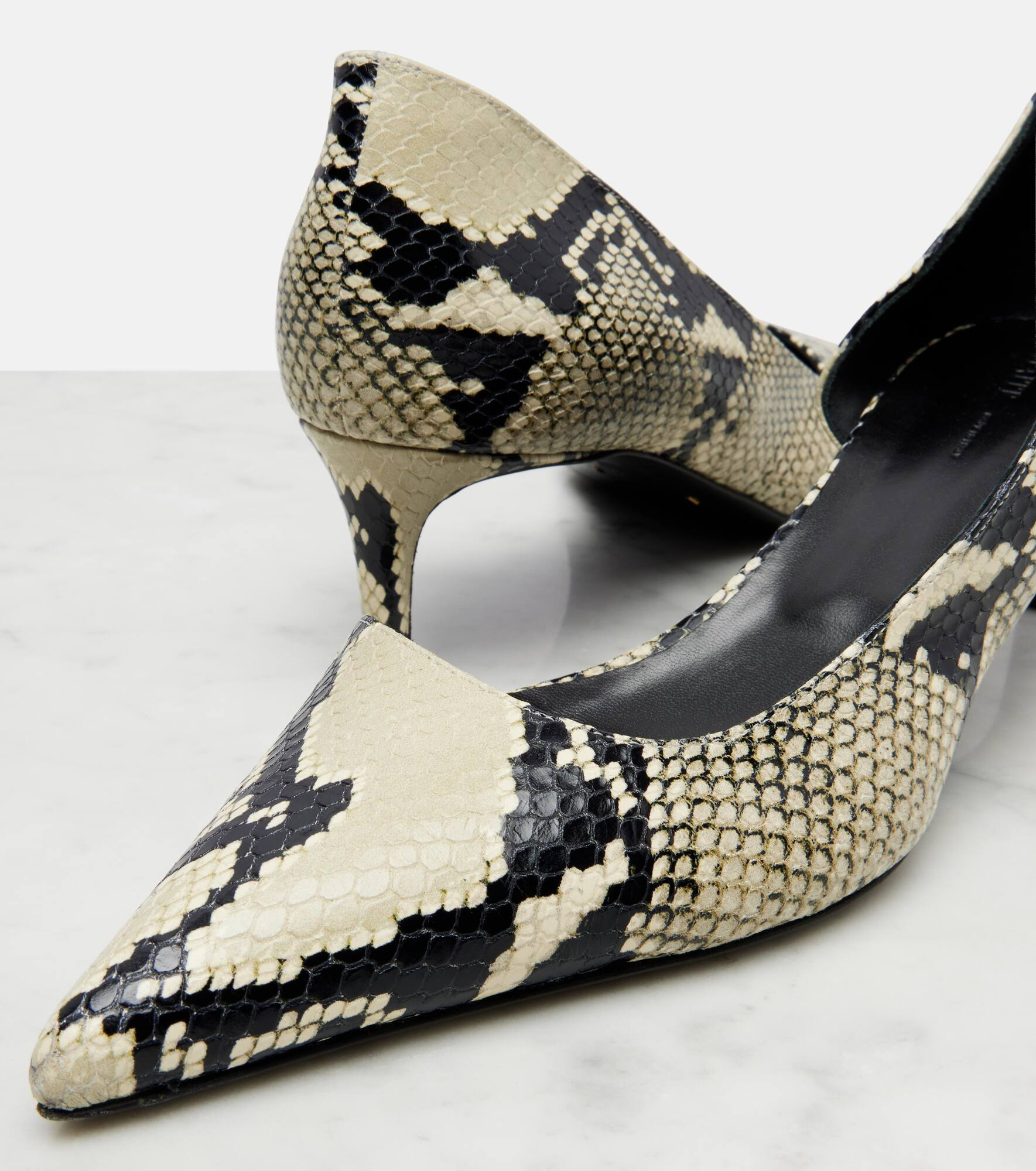 Jett D'Orsay 45 snake-effect leather pumps - 5