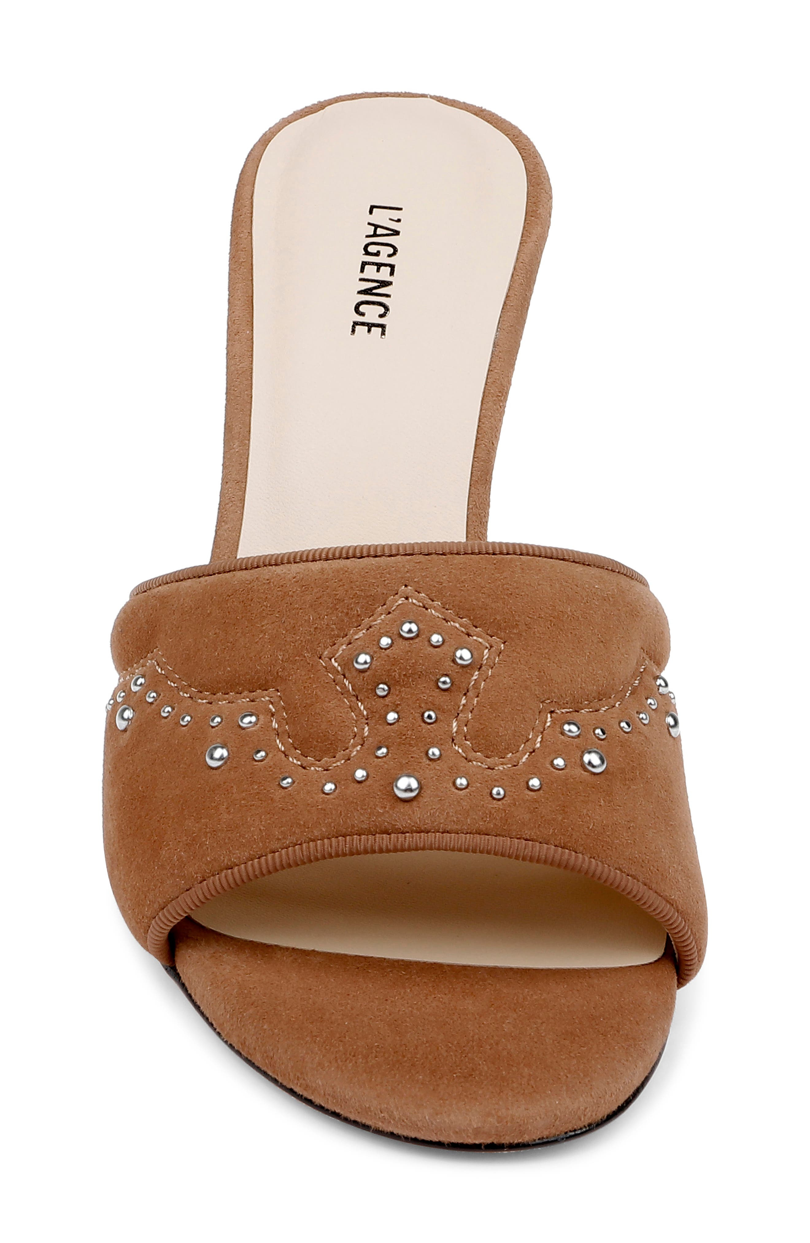 L'AGENCE Lille Sandal in Sand Suede at Nordstrom - 4