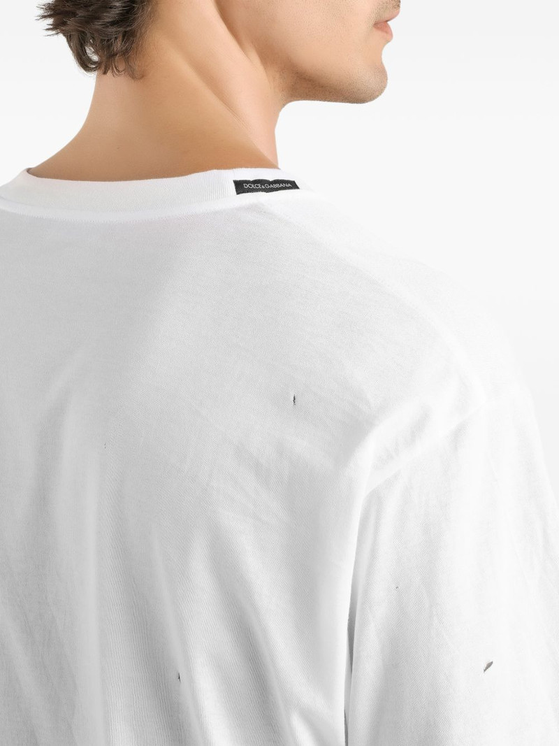 short-sleeve ripped-detail T-shirt 5