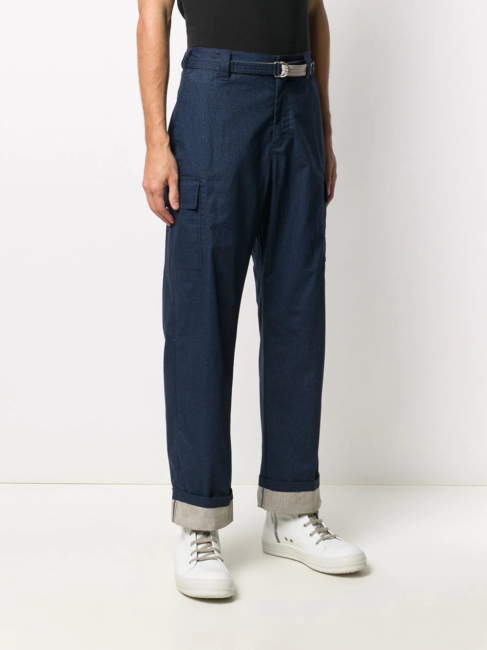 D-ring belted cargo pants - 3