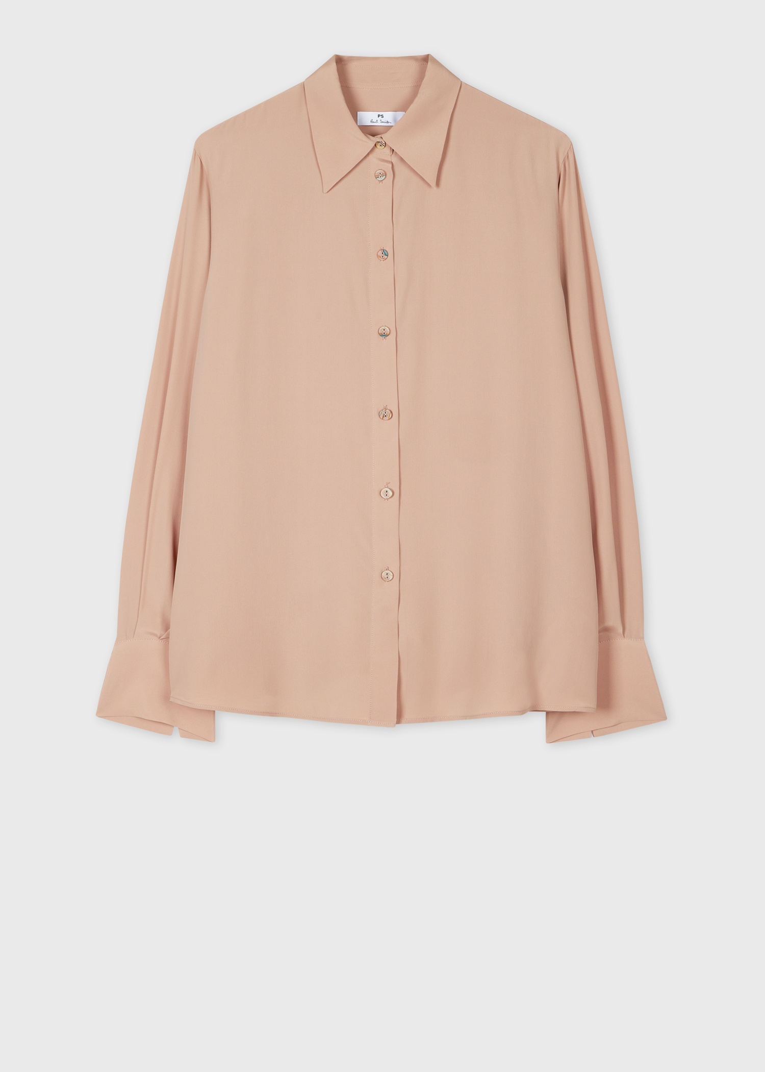 Women's Light Pink Silk-Blend Blouse - 1