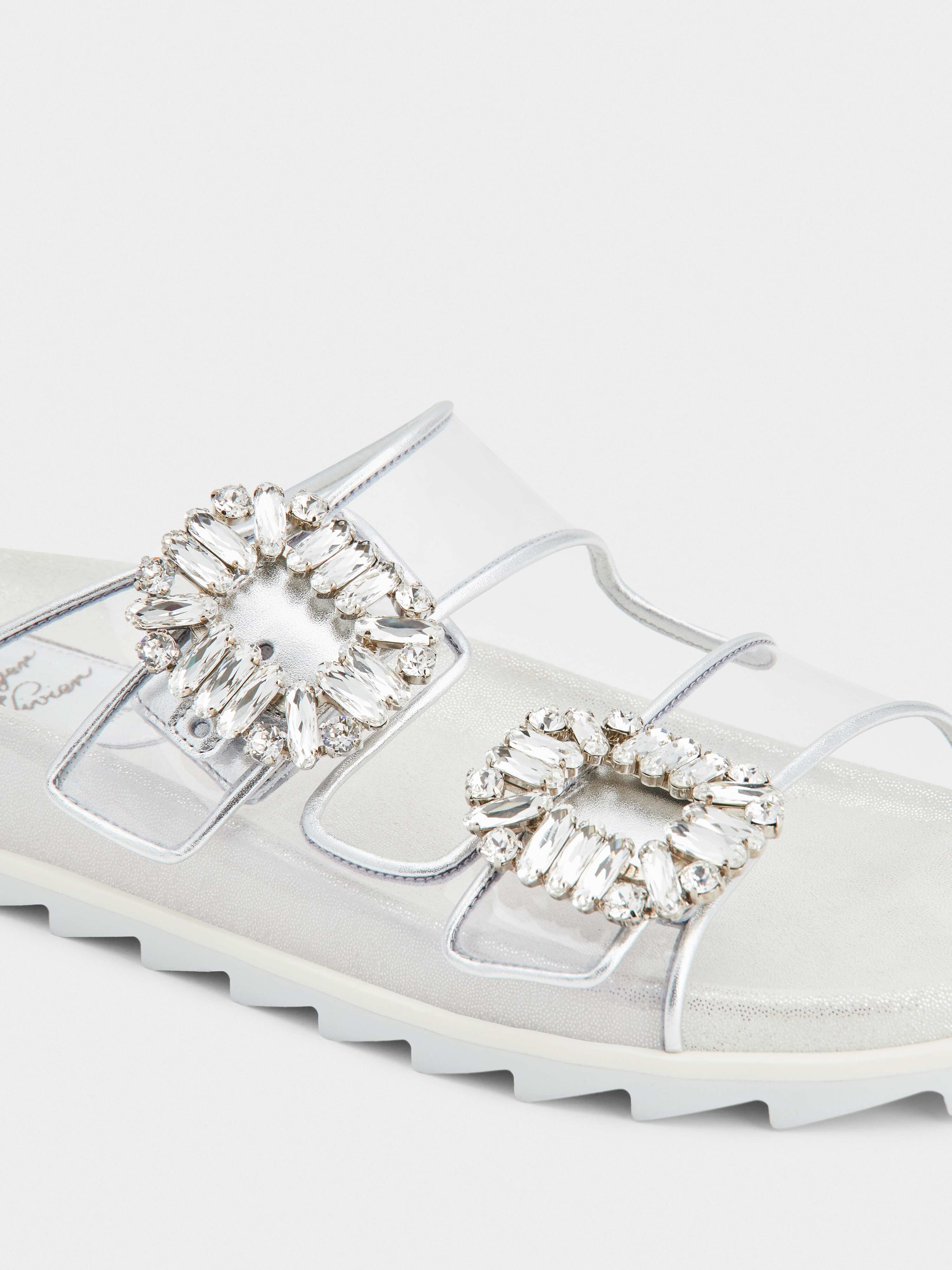 Slidy Viv' Strass Buckle Mules in PVC - 3