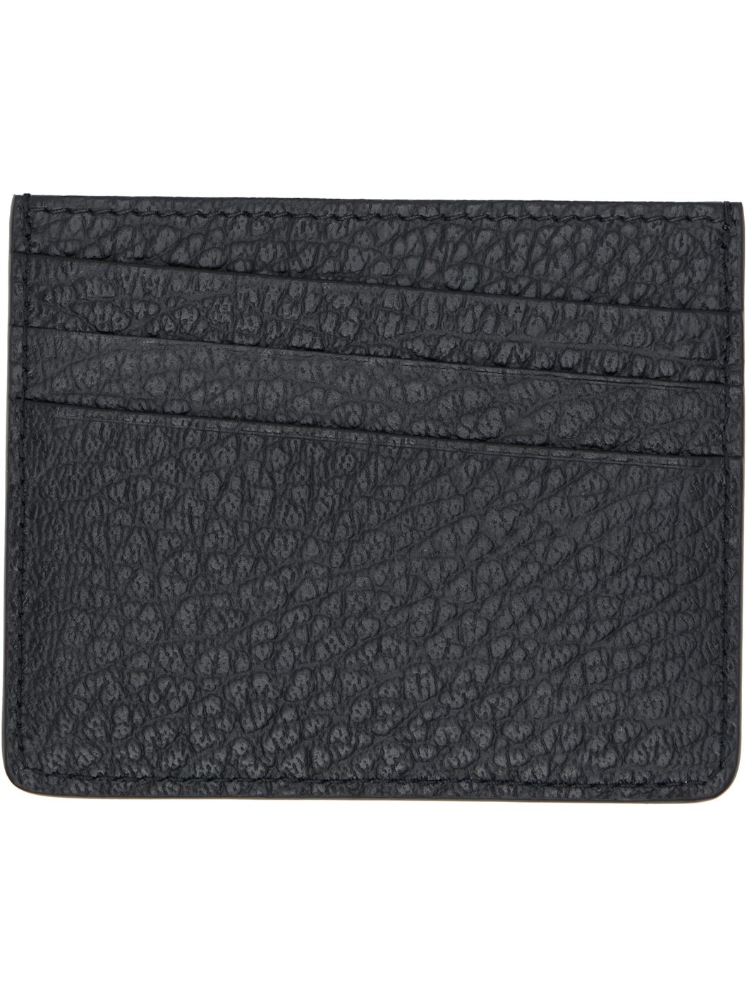 Black Four Stitches Card Holder - 2