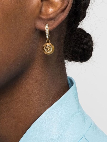 Hoop earrings with Medusa decoration - 3