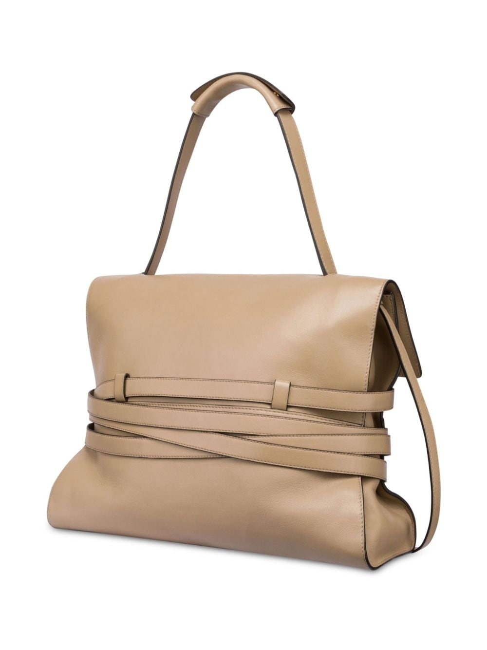 strap-detail leather tote bag - 2