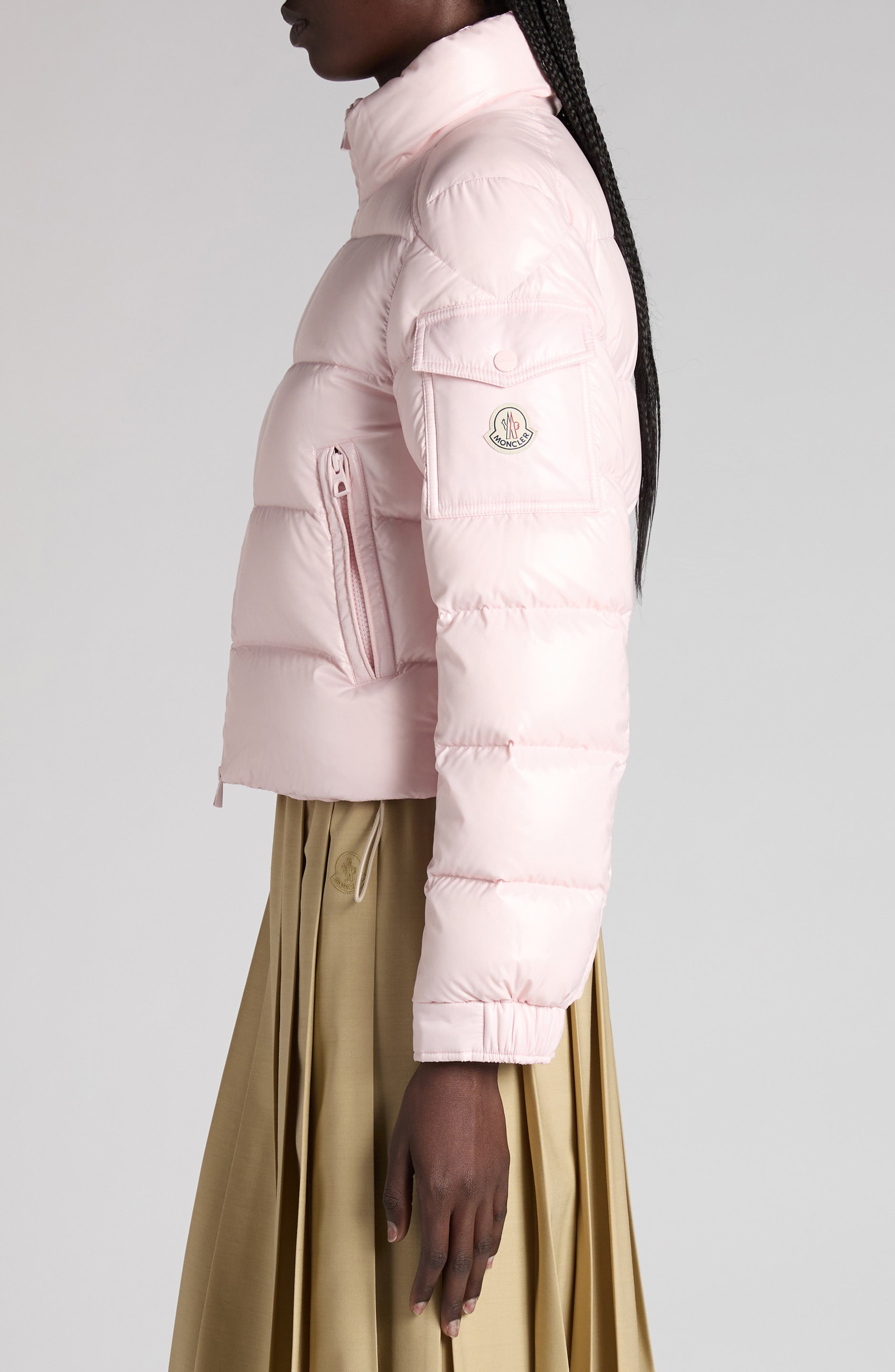 Moncler Petra Down Puffer Jacket in Rose Quicksand at Nordstrom - 4