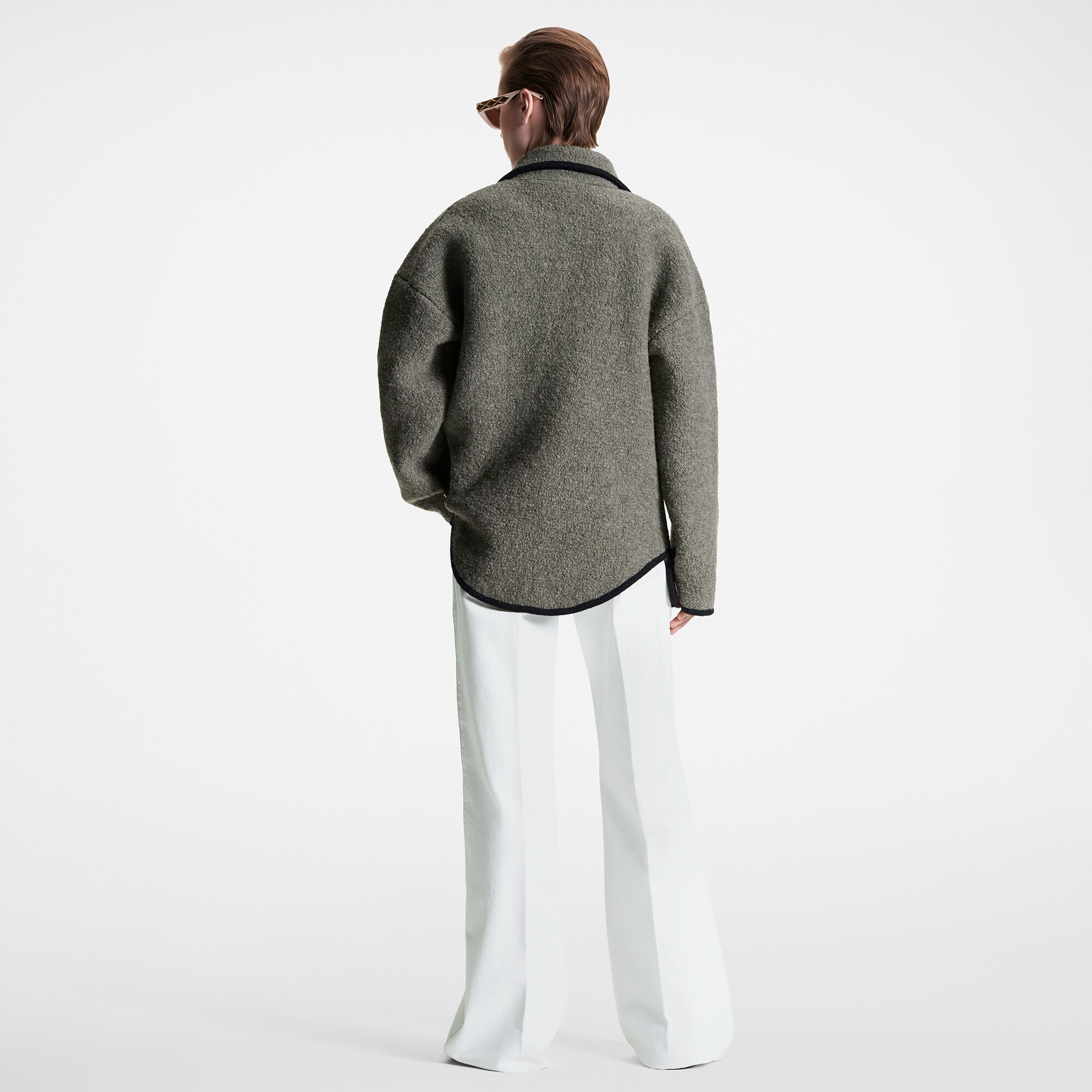 Graphic Trim Wool Overshirt - 3