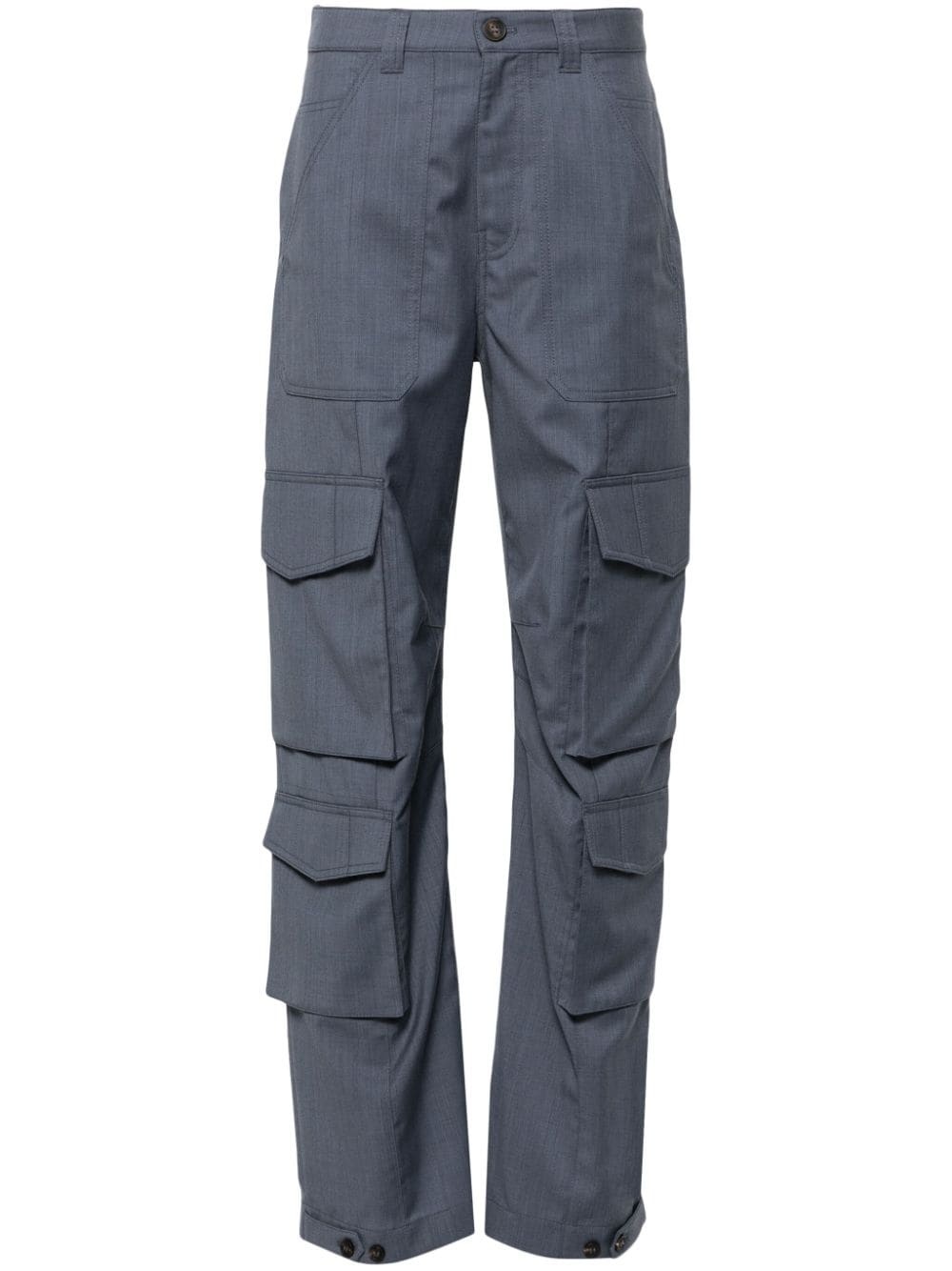 virgin-wool cargo pants - 1