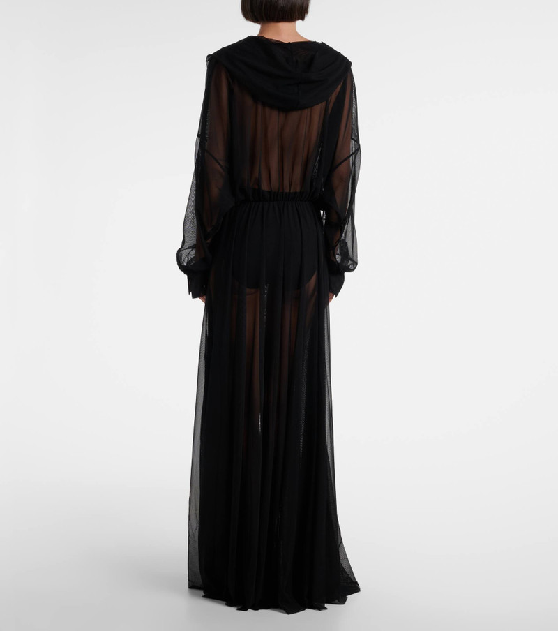 Hooded sheer maxi dress 3