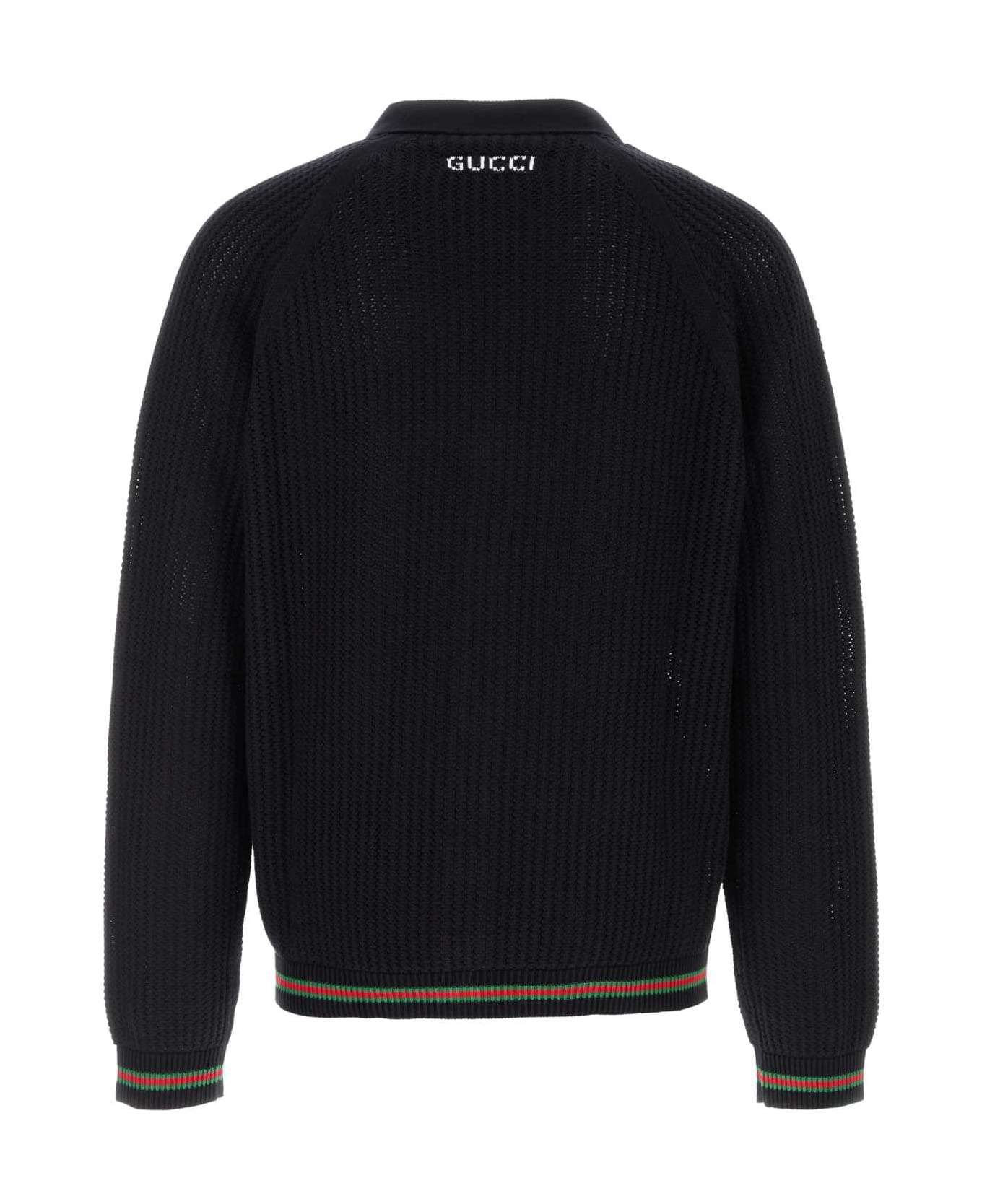 Black Crochet Cardigan - 2