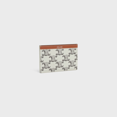 CELINE Card holder in Triomphe canvas and calfskin outlook