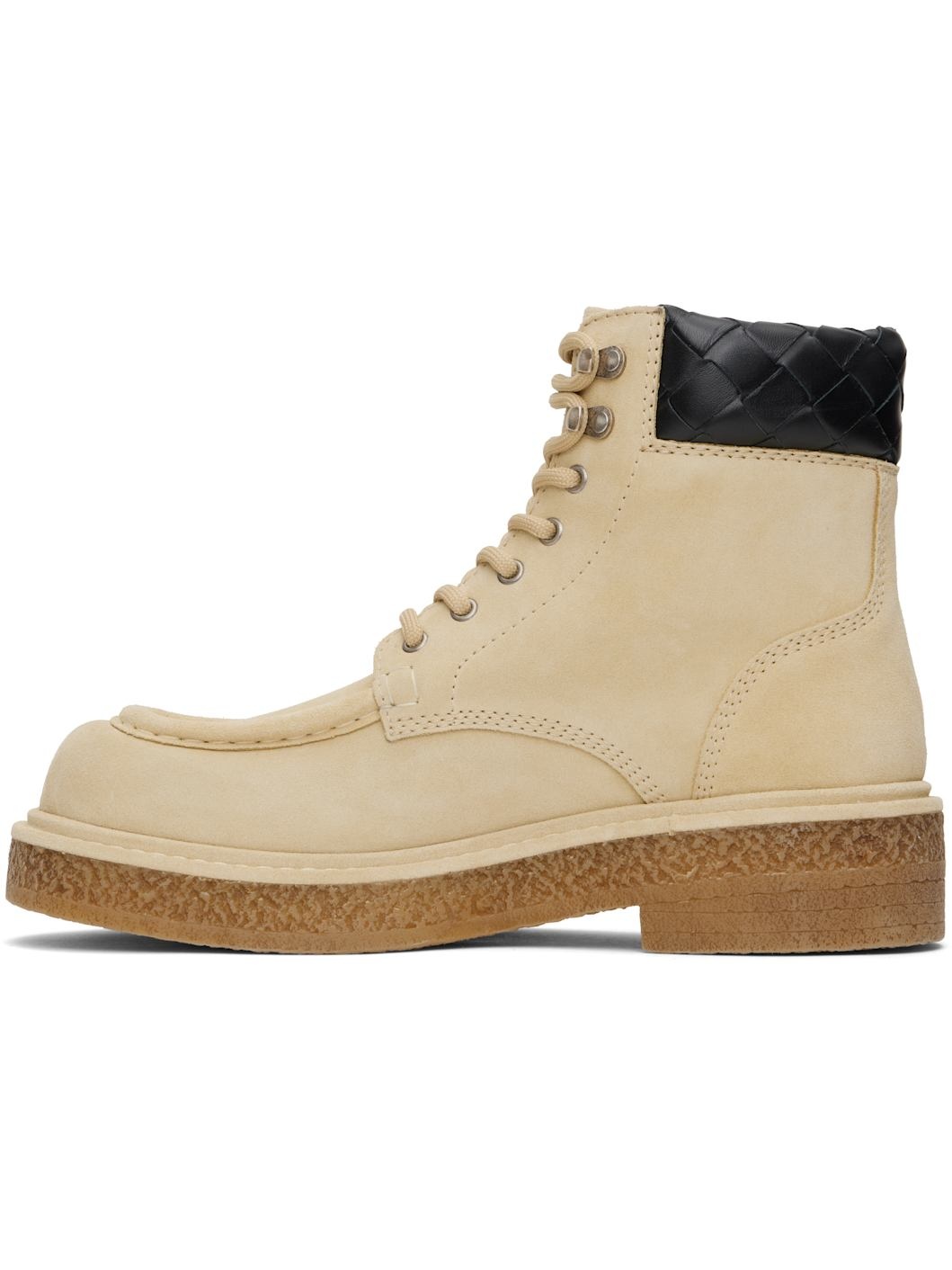 Beige Haddock Lace-Up Ankle Boots - 3