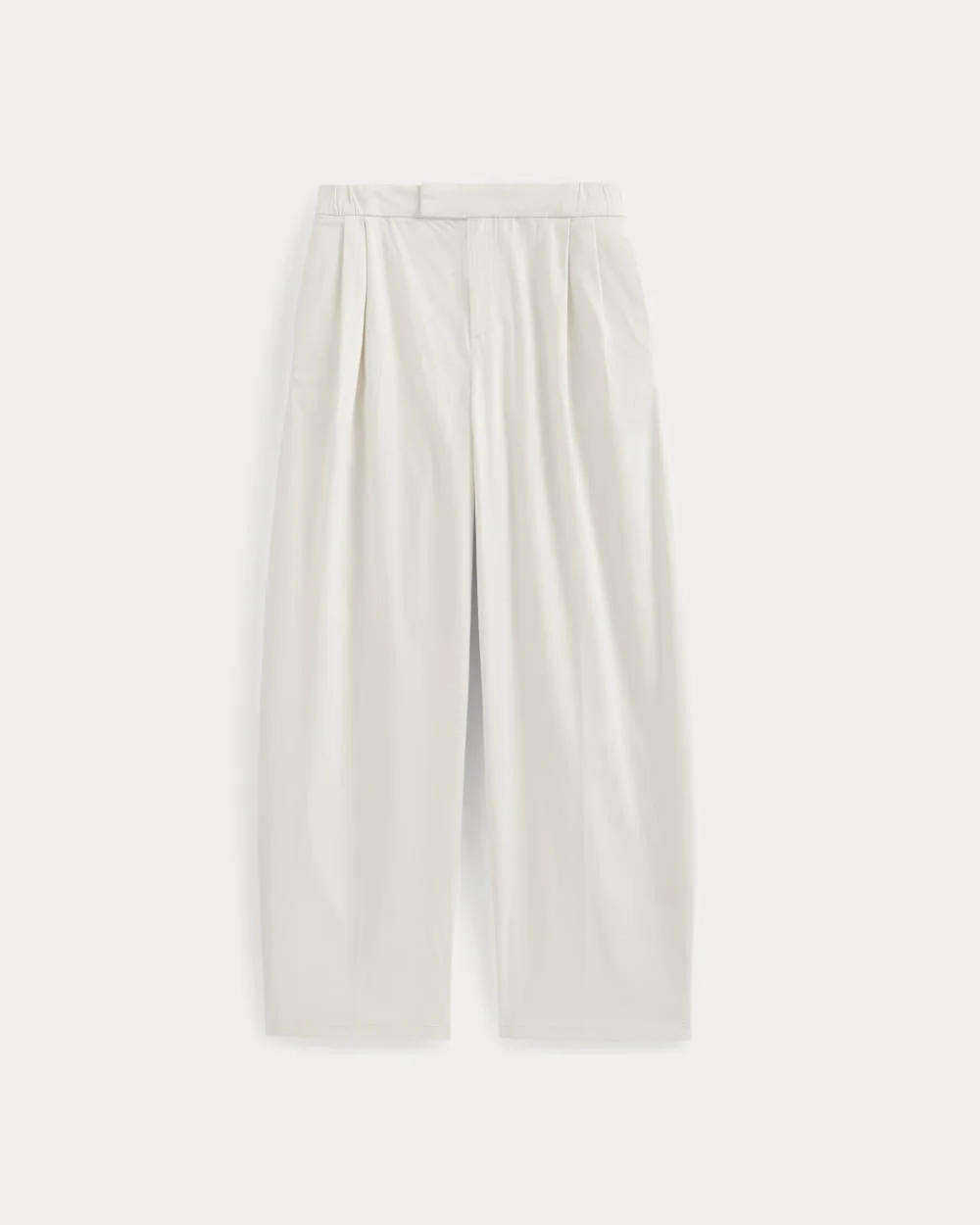 BARREL-LEG PANT IN ORGANIC COTTON SATEEN - 1