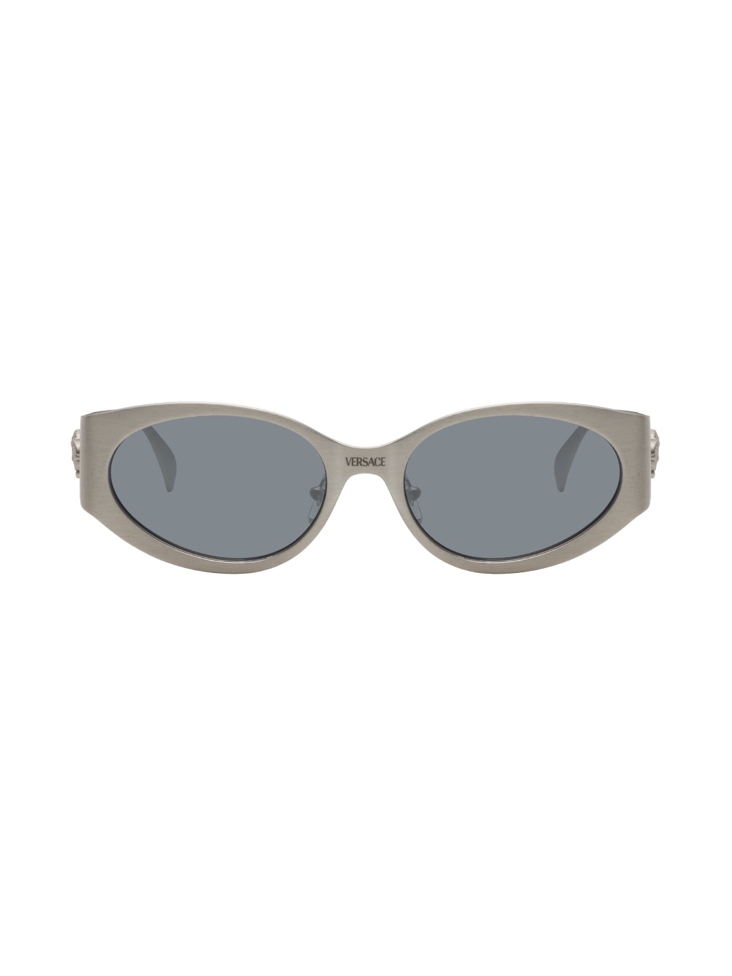 Silver 'La Medusa' Oval Sunglasses - 1