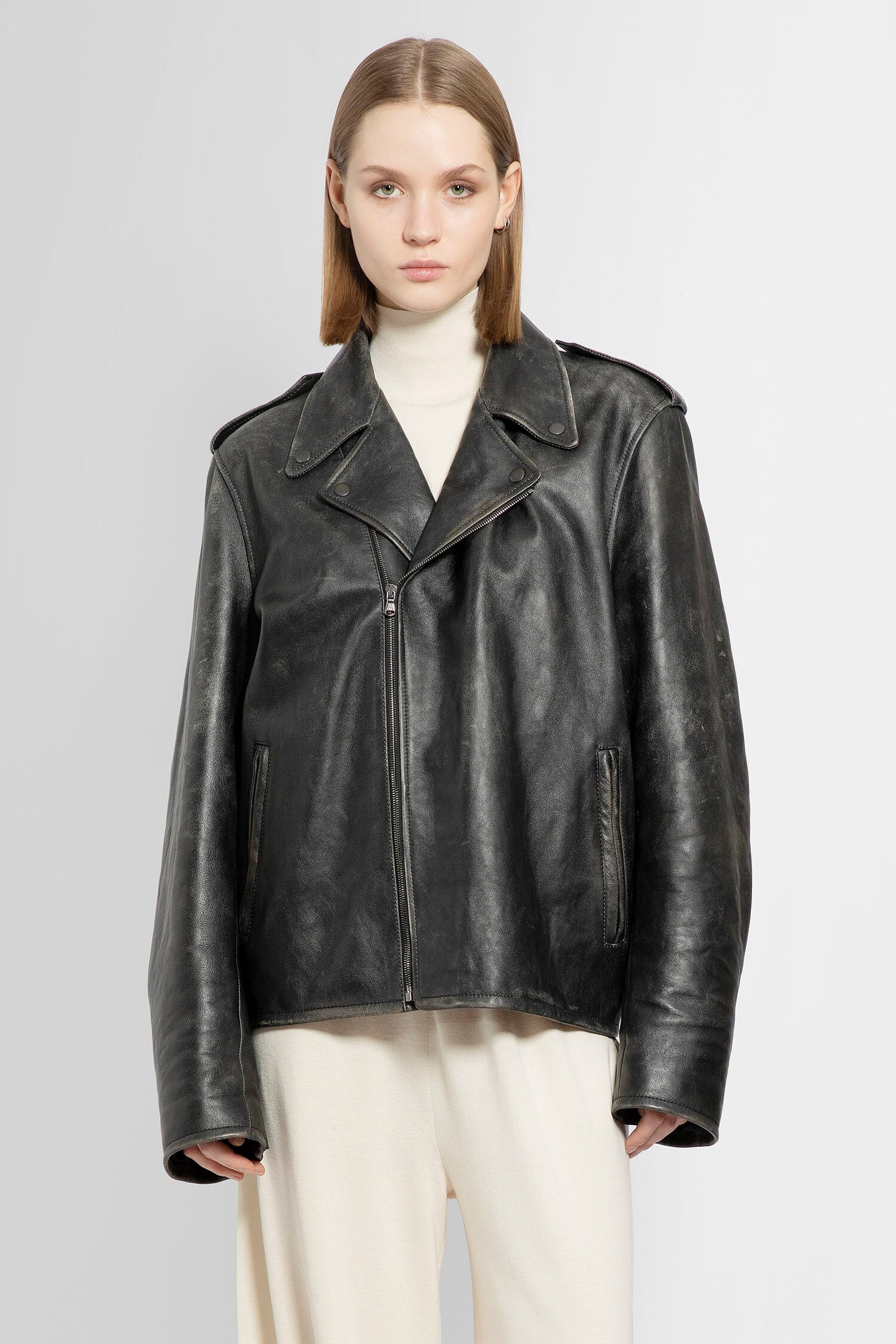 THE ROW WOMAN BLACK LEATHER JACKETS - 1