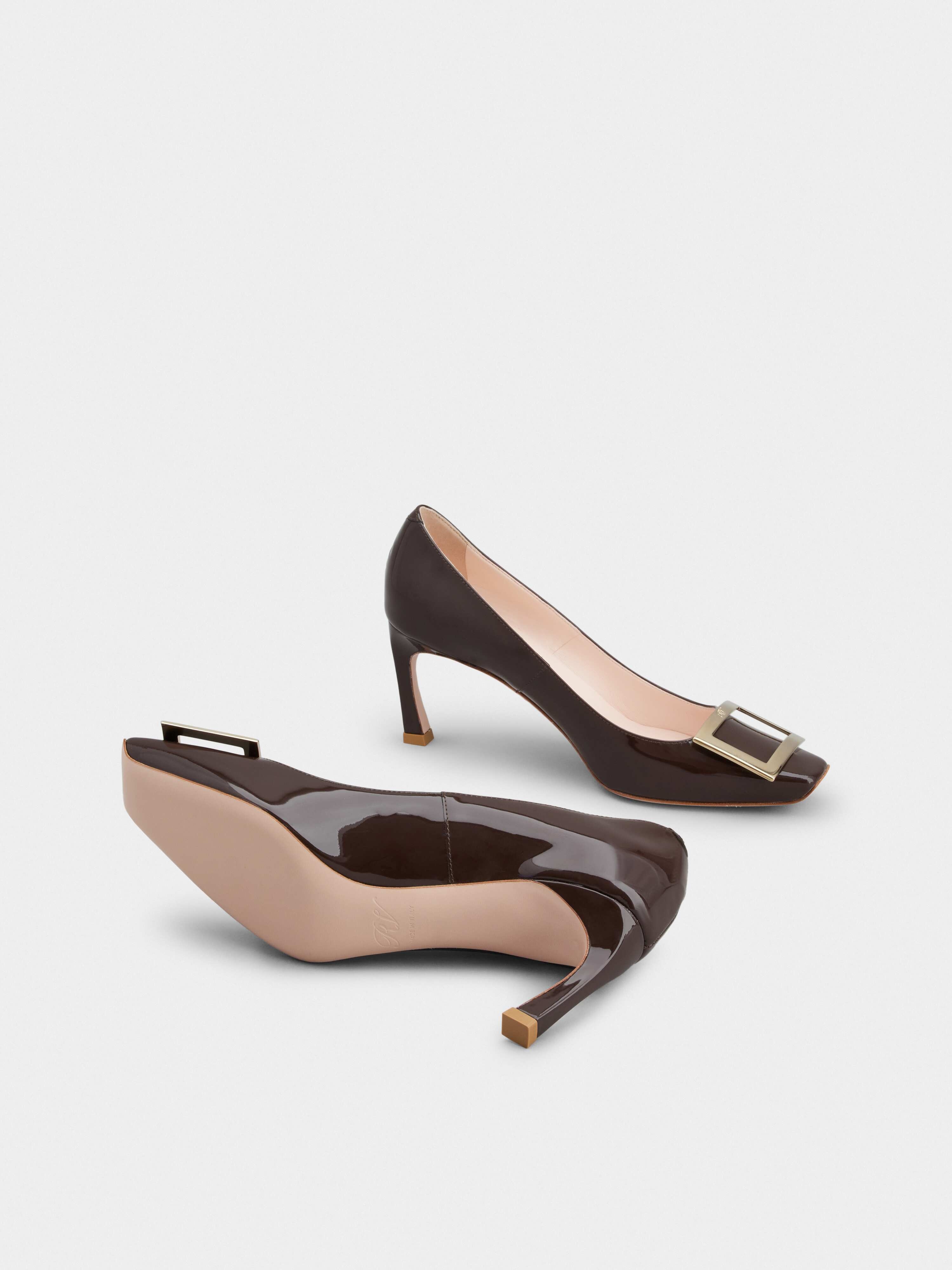 Trompette Metal Buckle Pumps in Patent Leather - 6