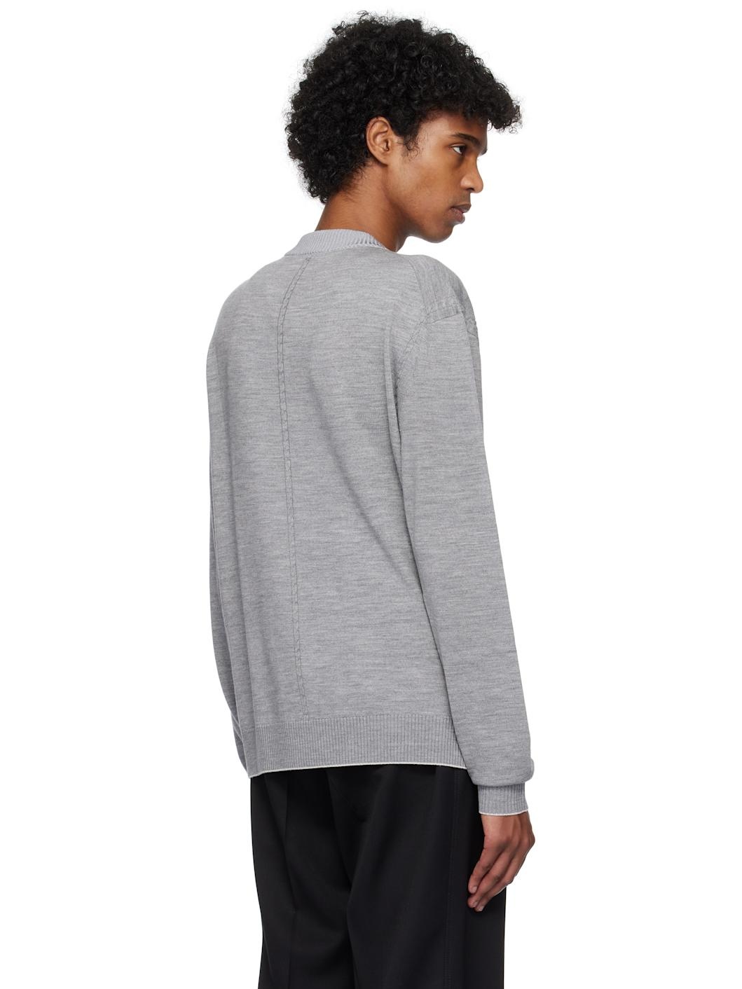 Gray 'The Tricot knit' Sweater - 3