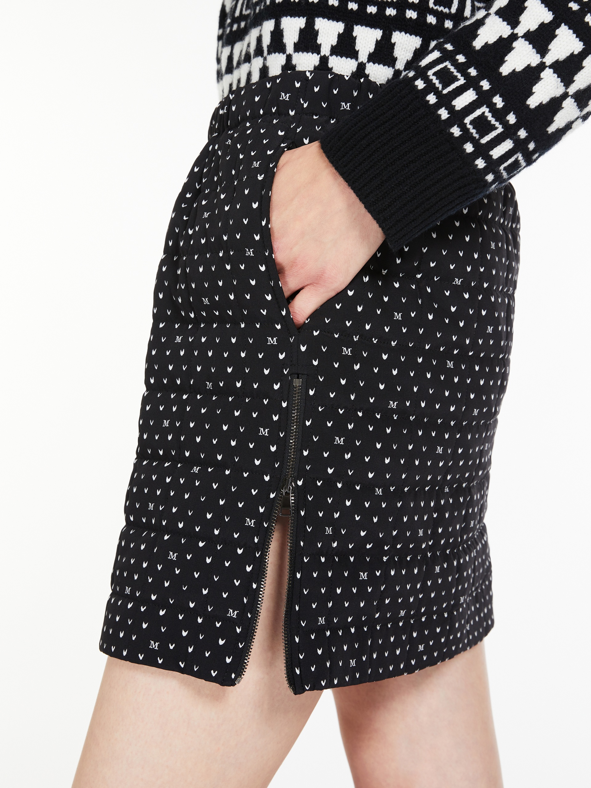 MINCIO Printed silk skirt - 5