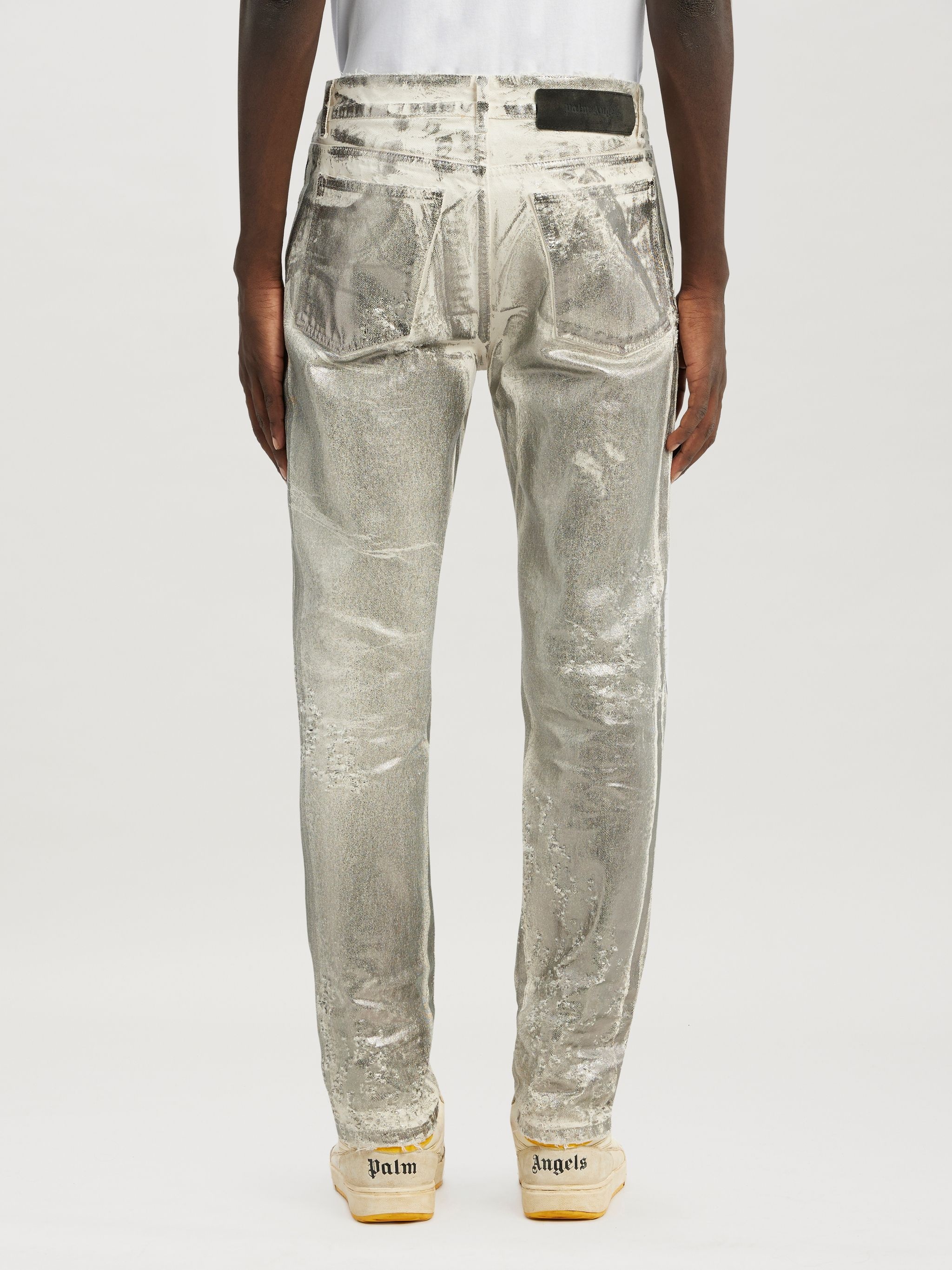 Metallic White Wash Regular 5 Pockets - 5