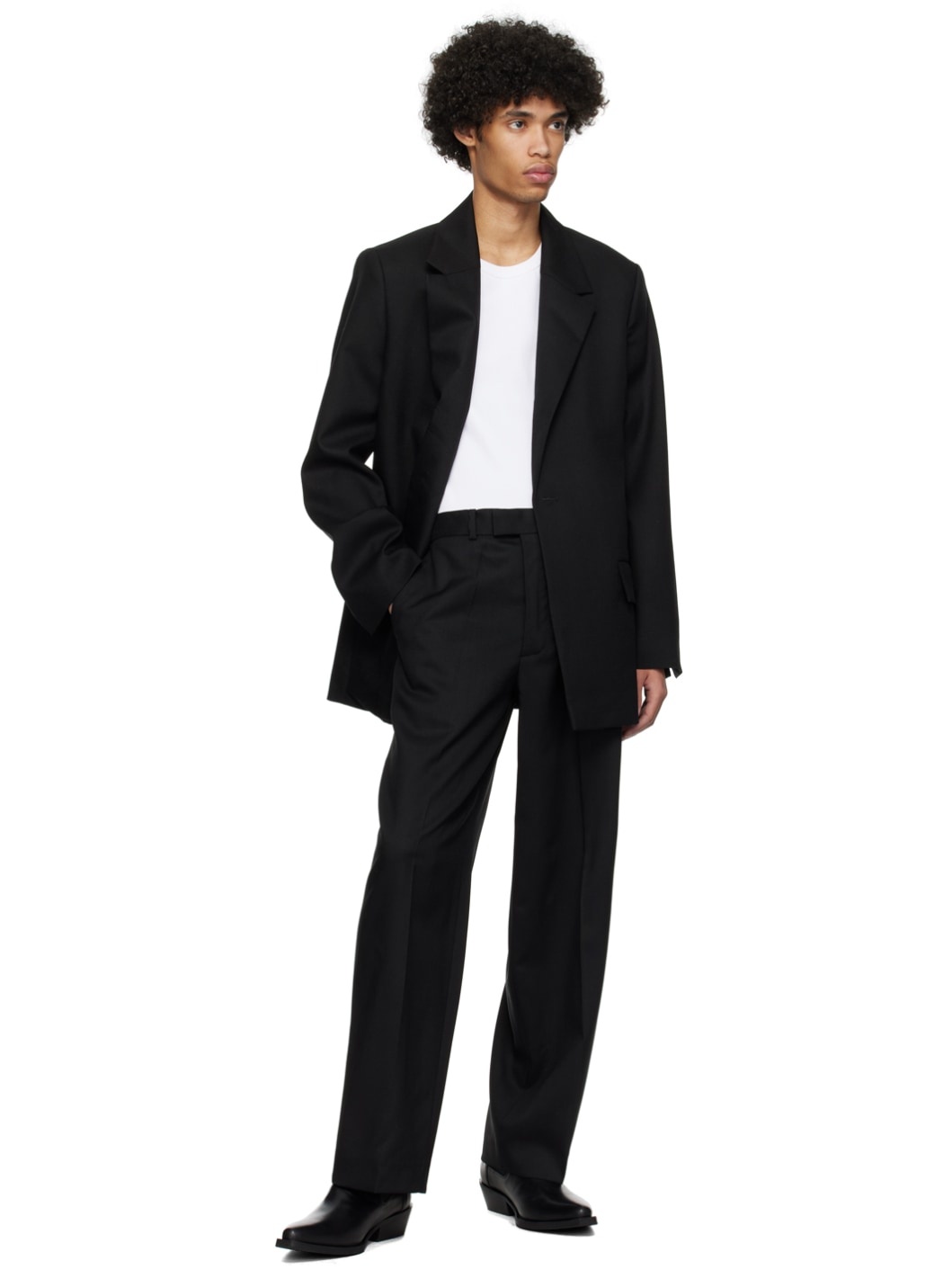Black Tailored Blazer - 4