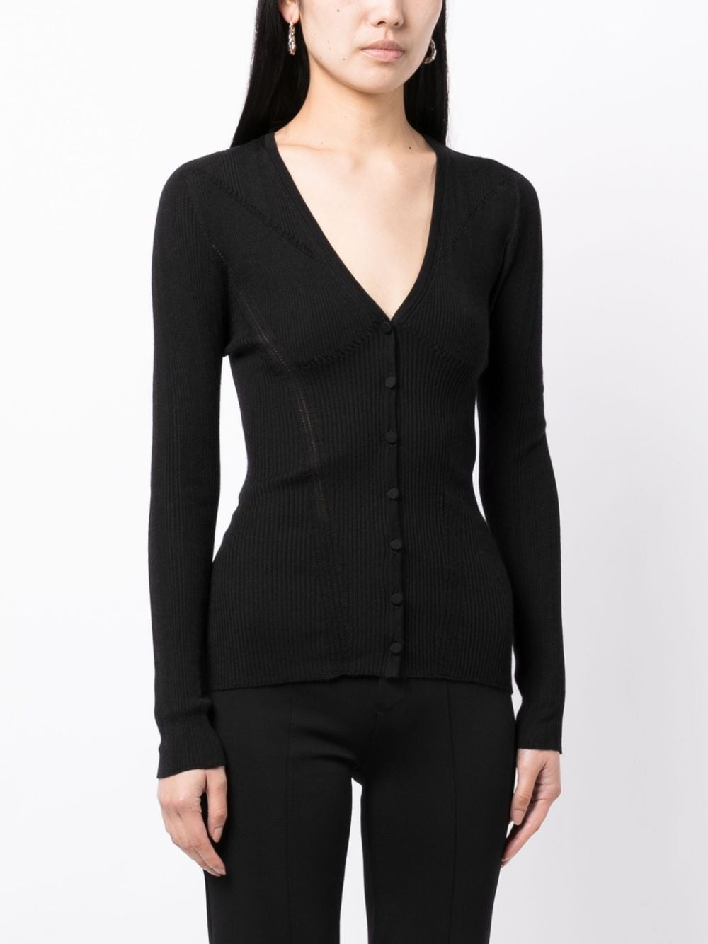 V-neck knitted top - 3