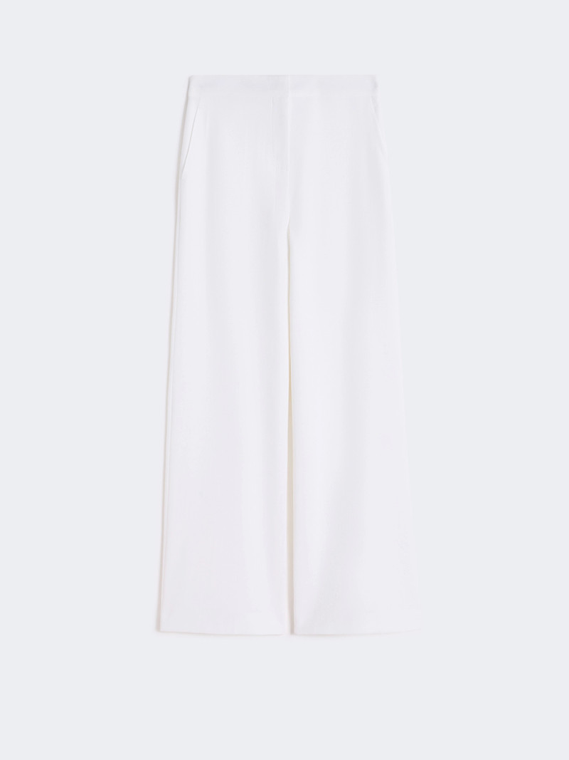 PLACIDO Cotton crêpe trousers - WHITE 1