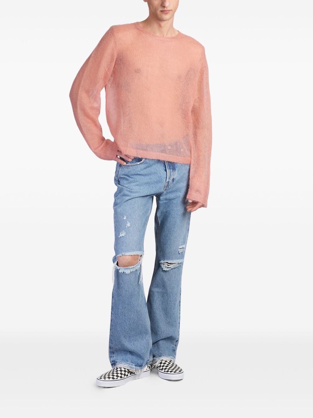 semi-sheer jumper - 2