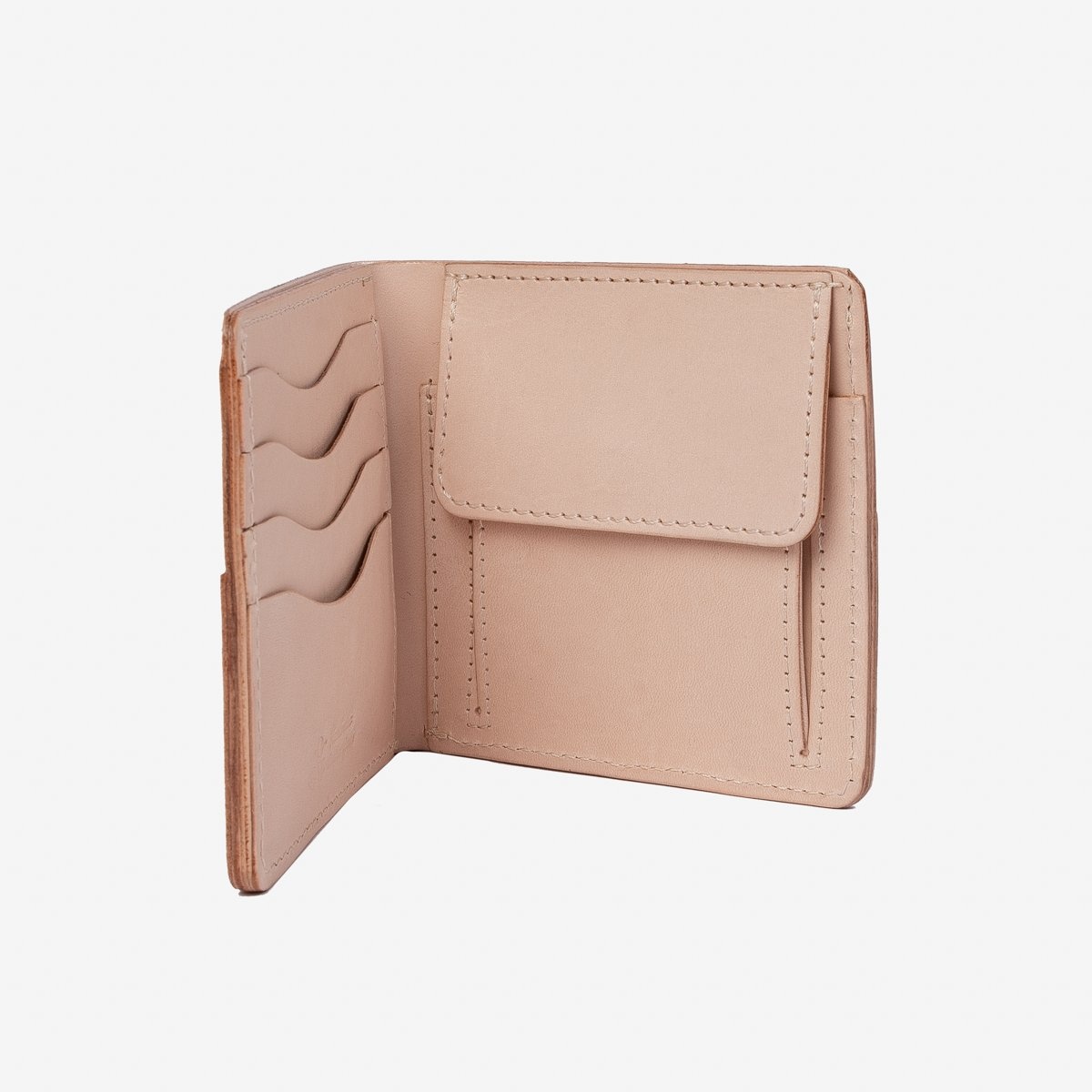OGLH-KM-BFOLD-COIN-NAT OGL Kingsman Classic Bi-Fold Wallet with Coin Pocket and Arc Accent - Natural - 2