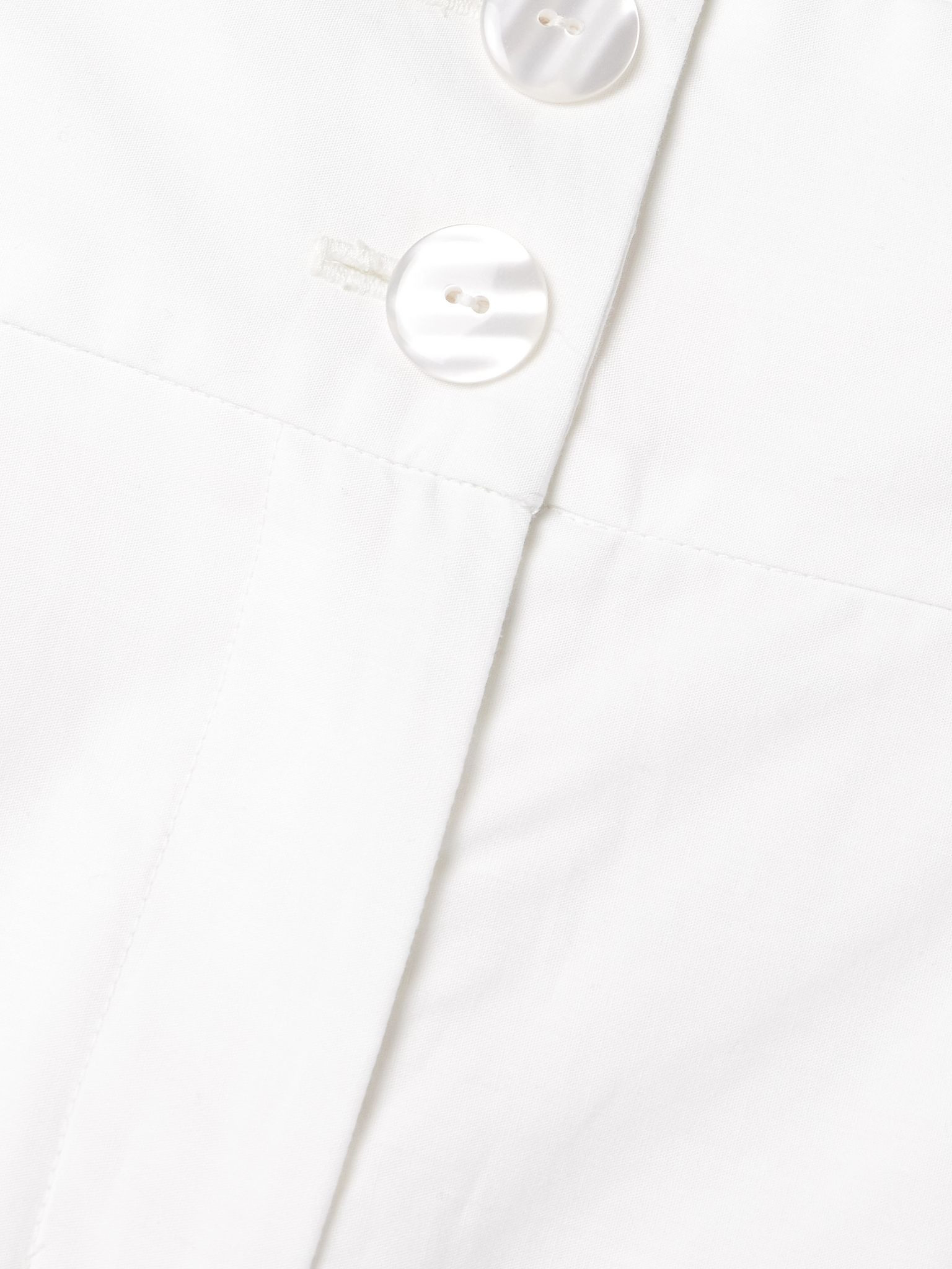 Rocchetta broderie anglaise-trimmed cotton-poplin shorts White - 5