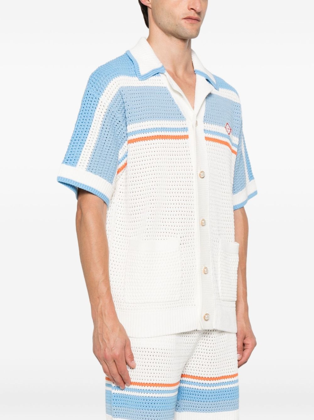 stripe-detail shirt - 3
