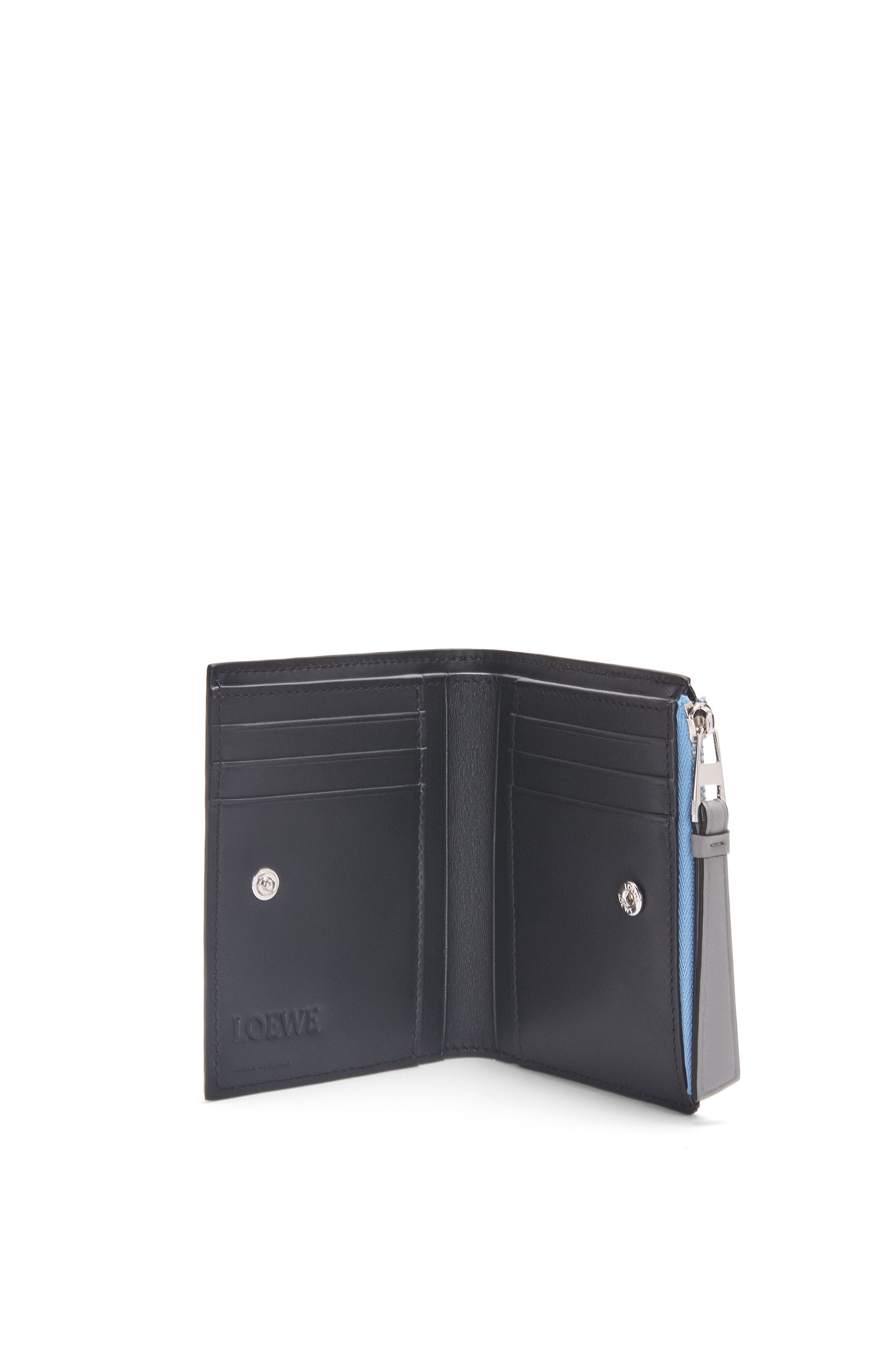 Puzzle compact wallet in classic calfskin - 2