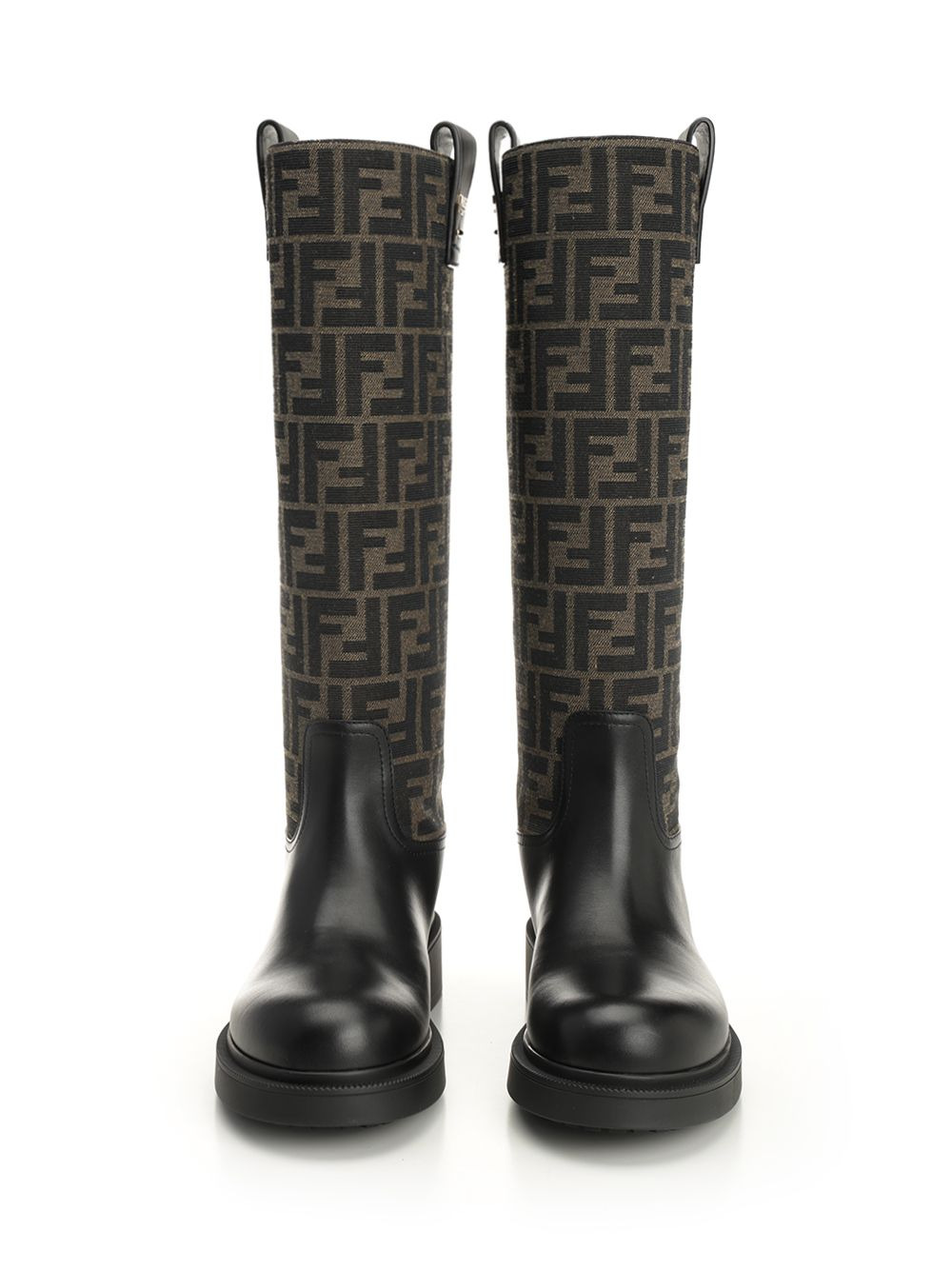 Cavallerizzo Boot Jacquard Ff Rubber Sole Boots Black - 5