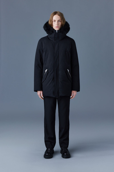 MACKAGE EDWARD 2-in-1 down parka with hooded bib and detachable sheepskin collar outlook