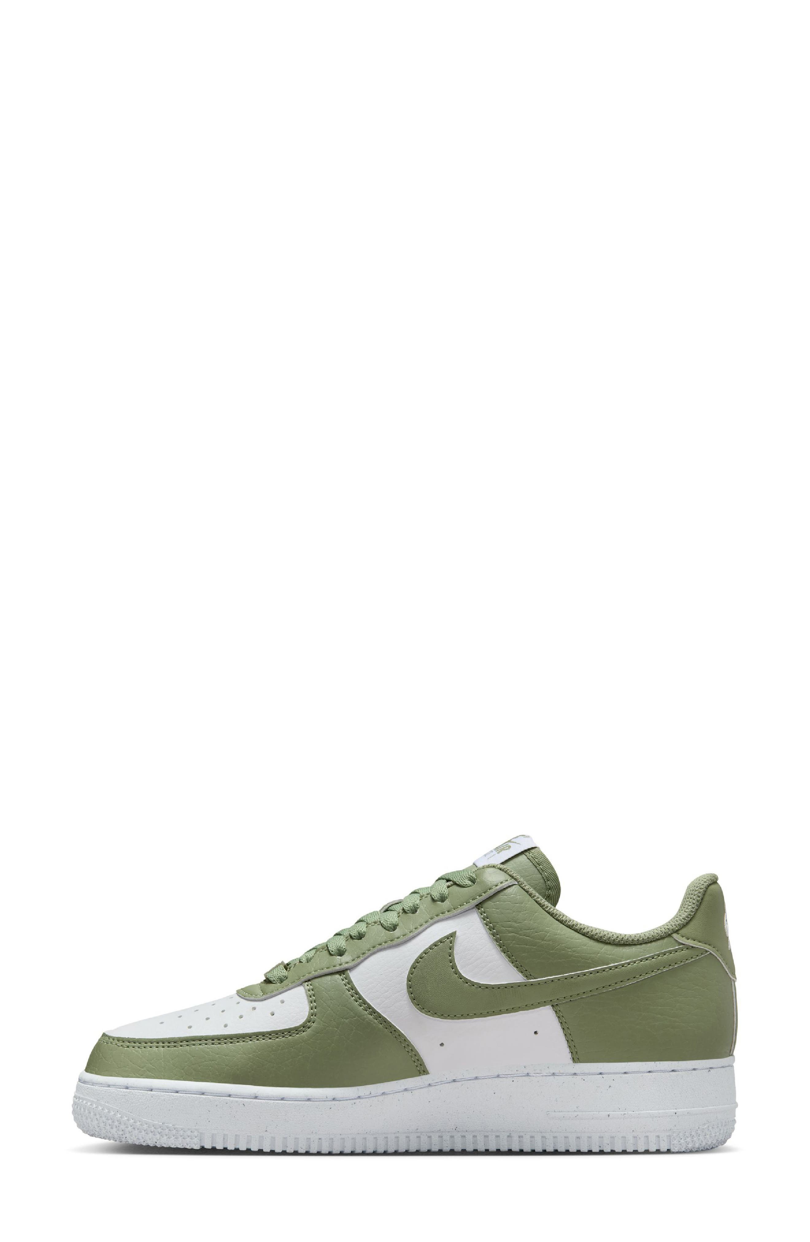 Nike Air Force 1 '07 SE Sneaker in White/Oil Green/White at Nordstrom - 6