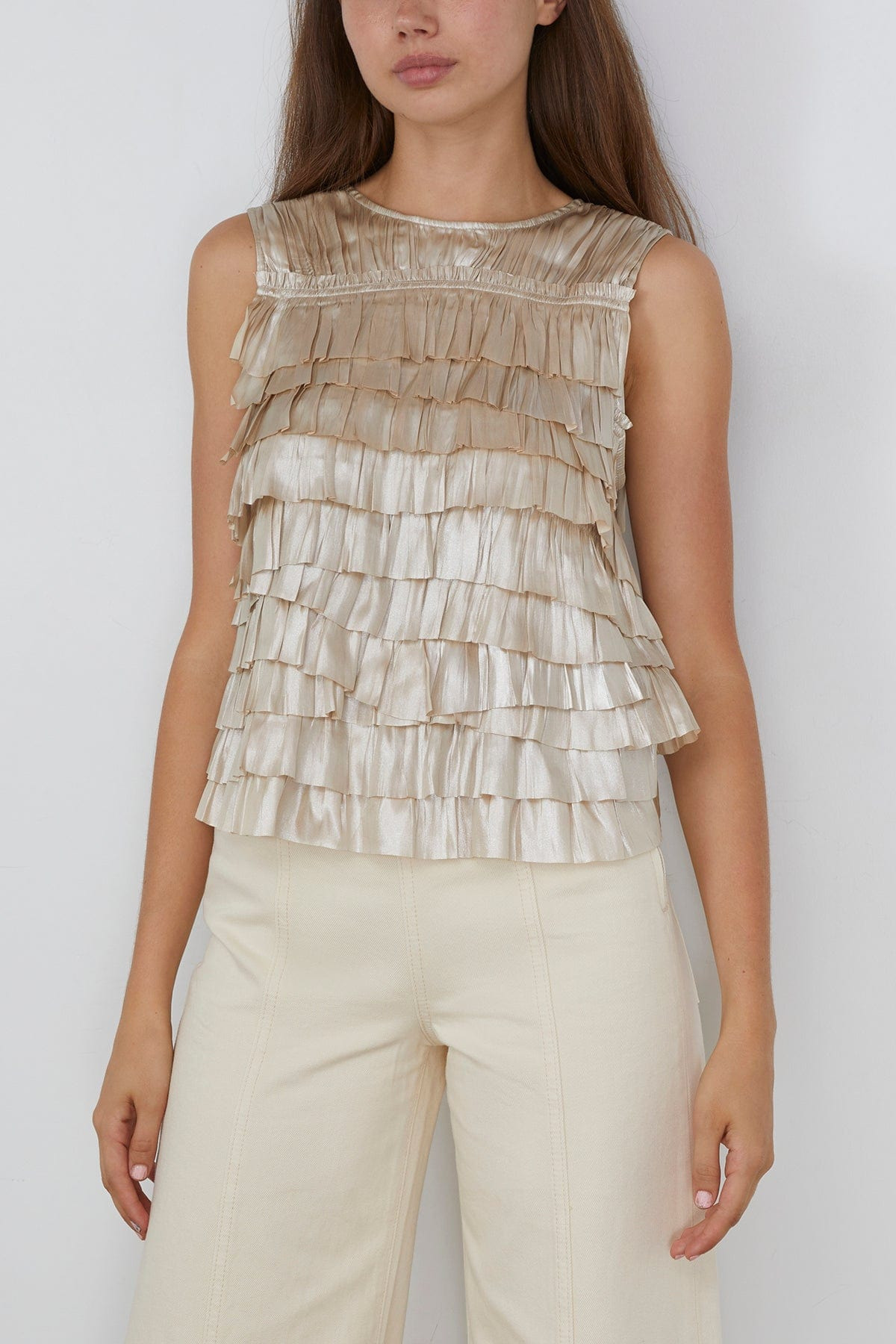 Quinn Layered Sleeveless Top in Opal - 3